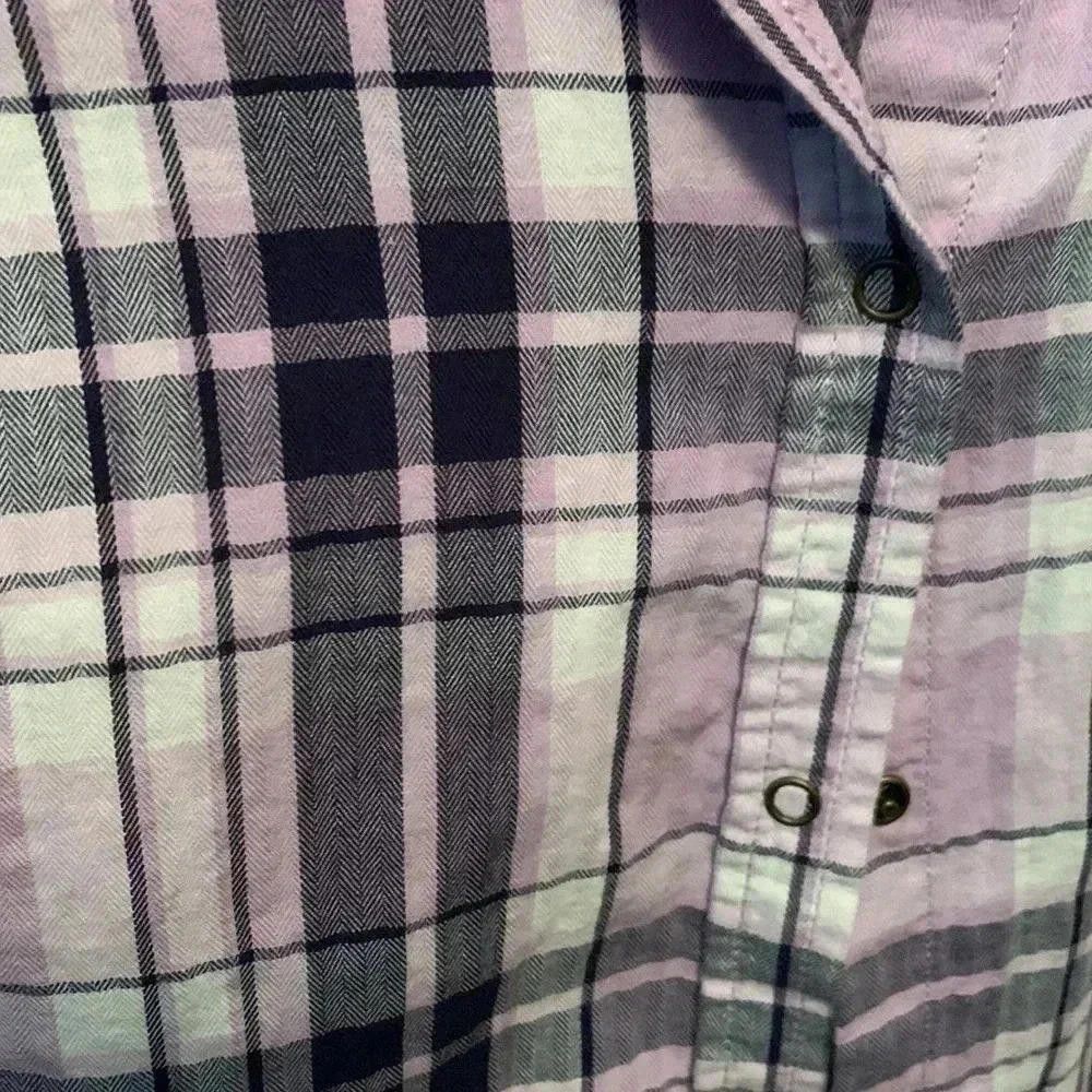 Designer Arizona Jean Co. Plaid Button-Up Shirt - Size M Size M / US 6-8 / IT 42-44 - 3 Thumbnail