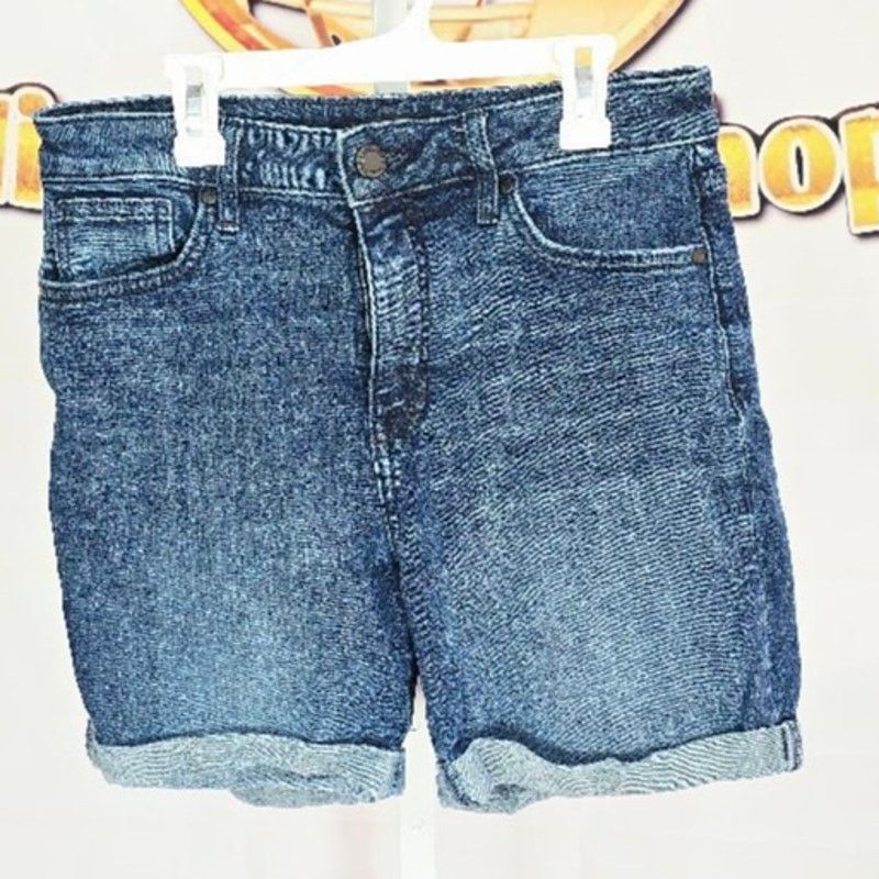 Vera Wang Simply Vera Vera Wang Blue Denim Jean Shorts Cuffed 8Short Size 30" / US 8 / IT 44 - 1 Thumbnail
