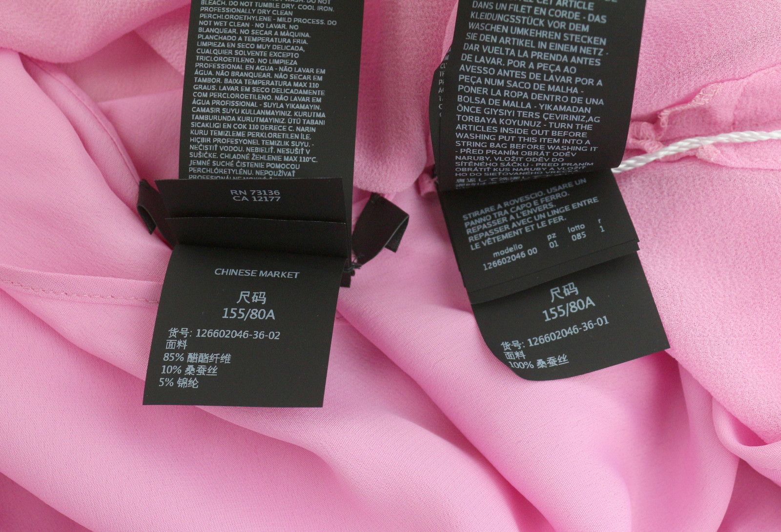 Max Mara EU34 XS Pink 100% Silk Rhinestones 2in1 Blouse 88773 Size XS / US 0-2 / IT 36-38 - 9 Thumbnail