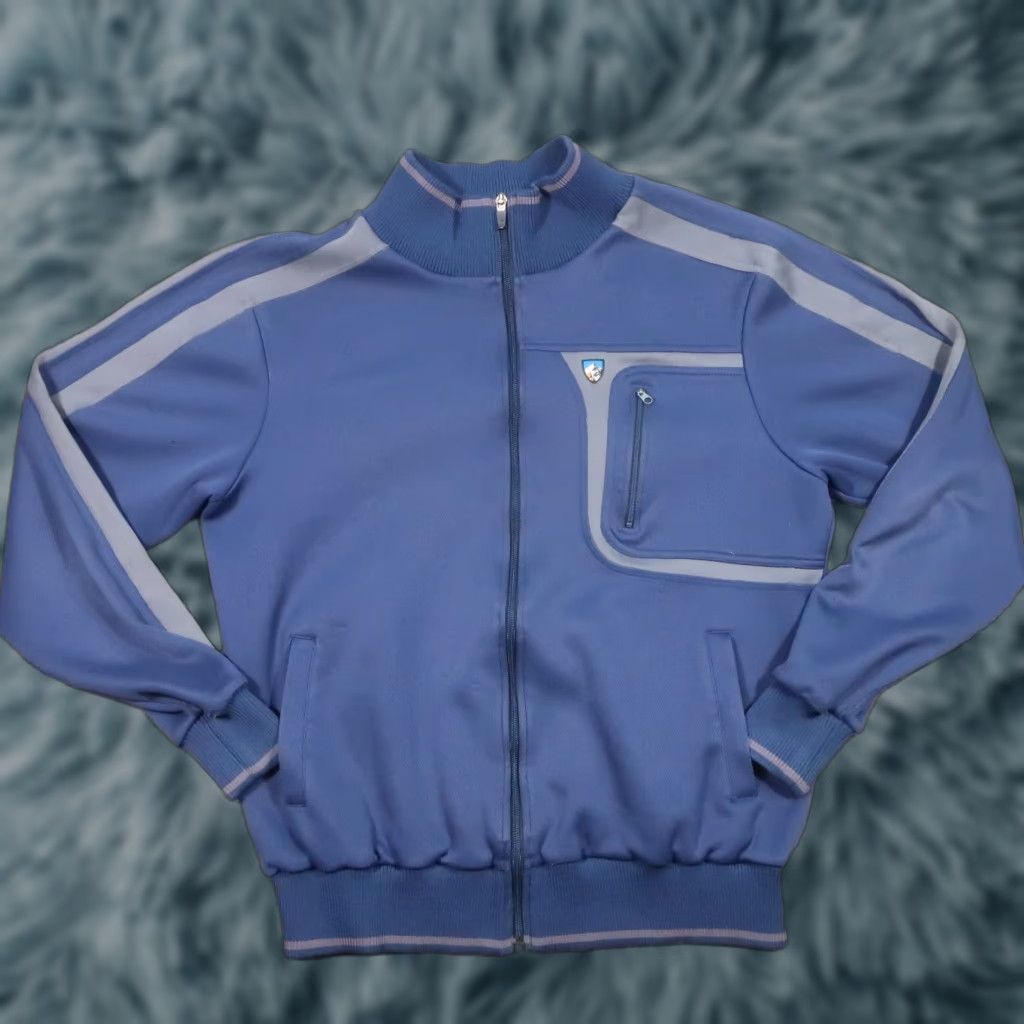 Vintage Kuhl Jacket Mens Small Blue Full Zip Trak Track Sweatshirt Bomber Chest Pocket Size US S / EU 44-46 / 1 - 1 Thumbnail