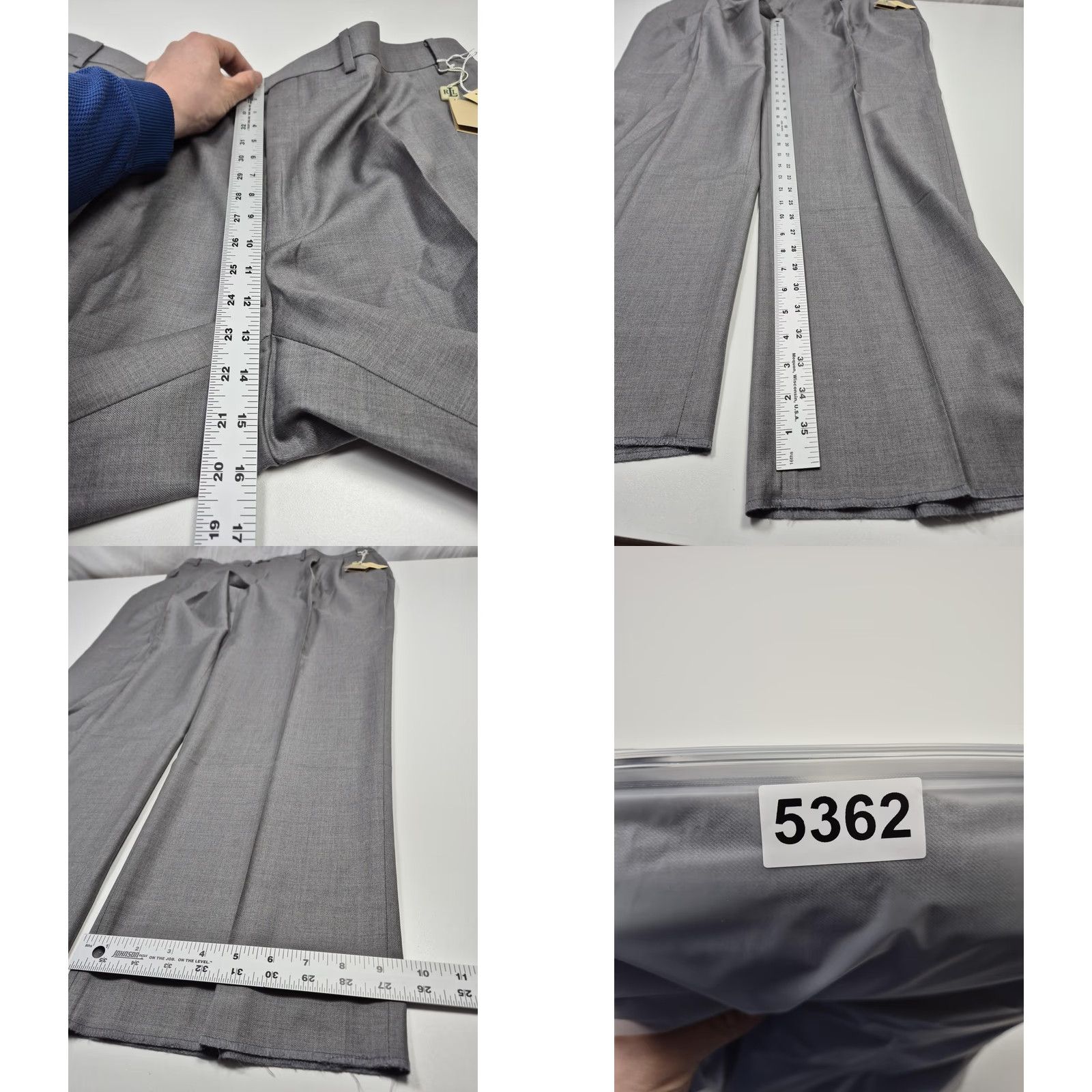 Ralph Lauren Ralph Lauren Dress Pants Mens 46x36 Gray Wool Cashmere Pleated NWT VTG Size US 30 / EU 46 - 8 Thumbnail