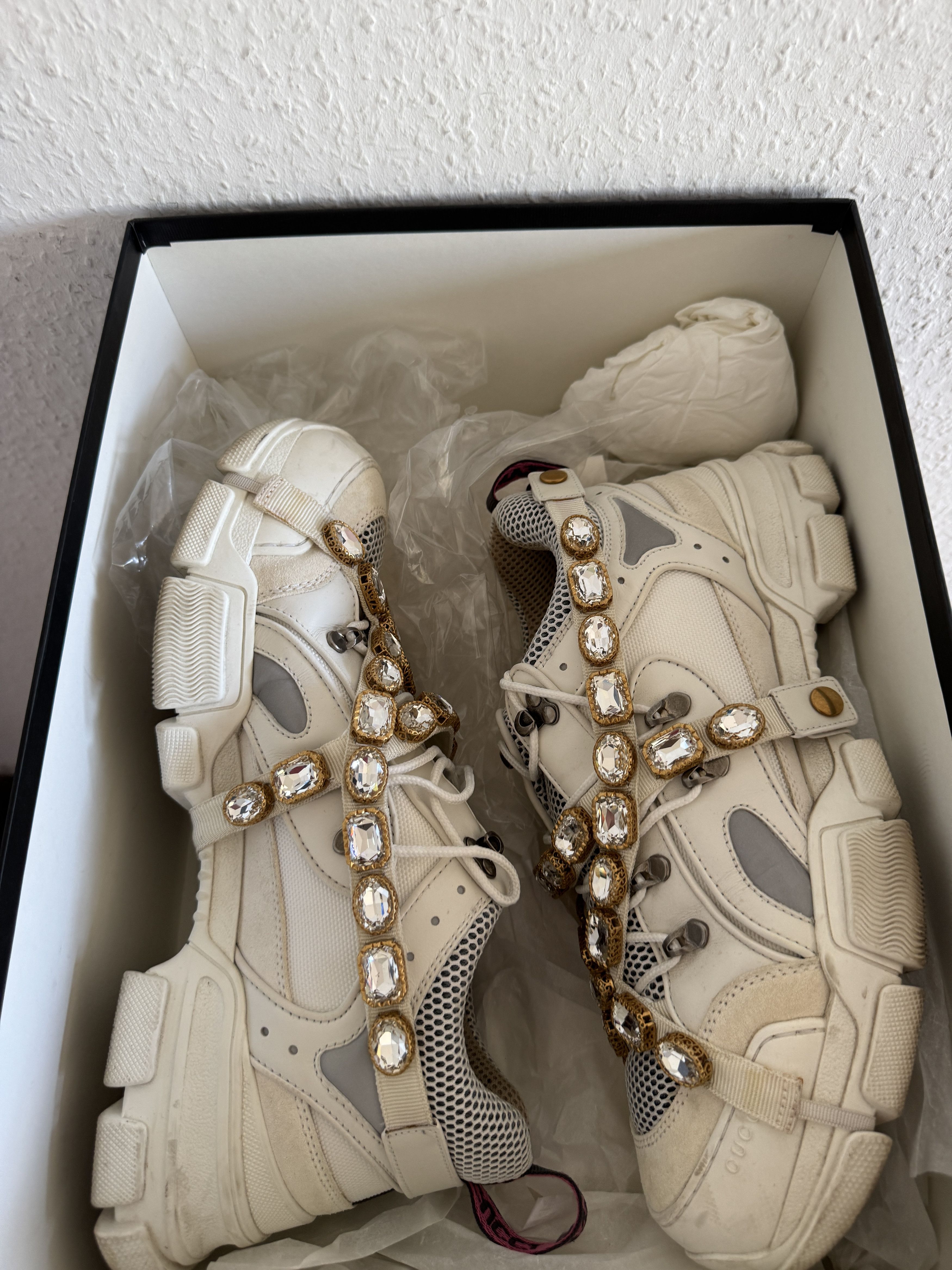 Gucci Flashtrek Sneaker with Removable Crystal Strap Size US 12.5 / EU 45-46 - 2 Thumbnail