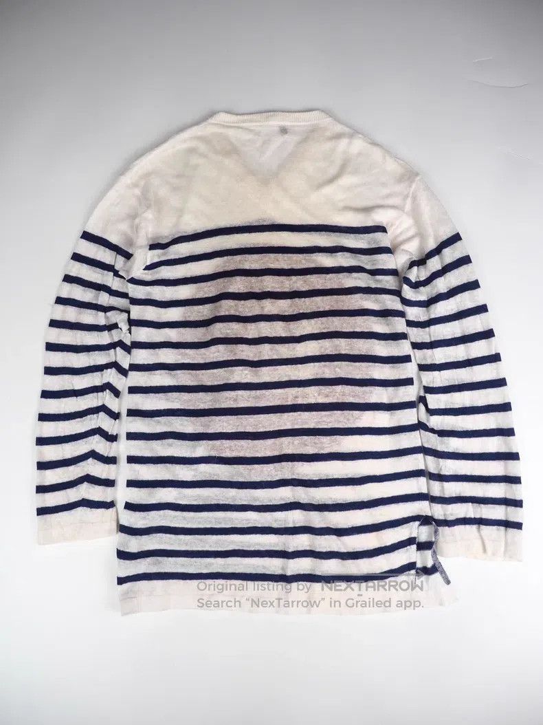 Loewe Loewe Blue and white striped linen knit long sleeves Size XS / US 0-2 / IT 36-38 - 2 Thumbnail