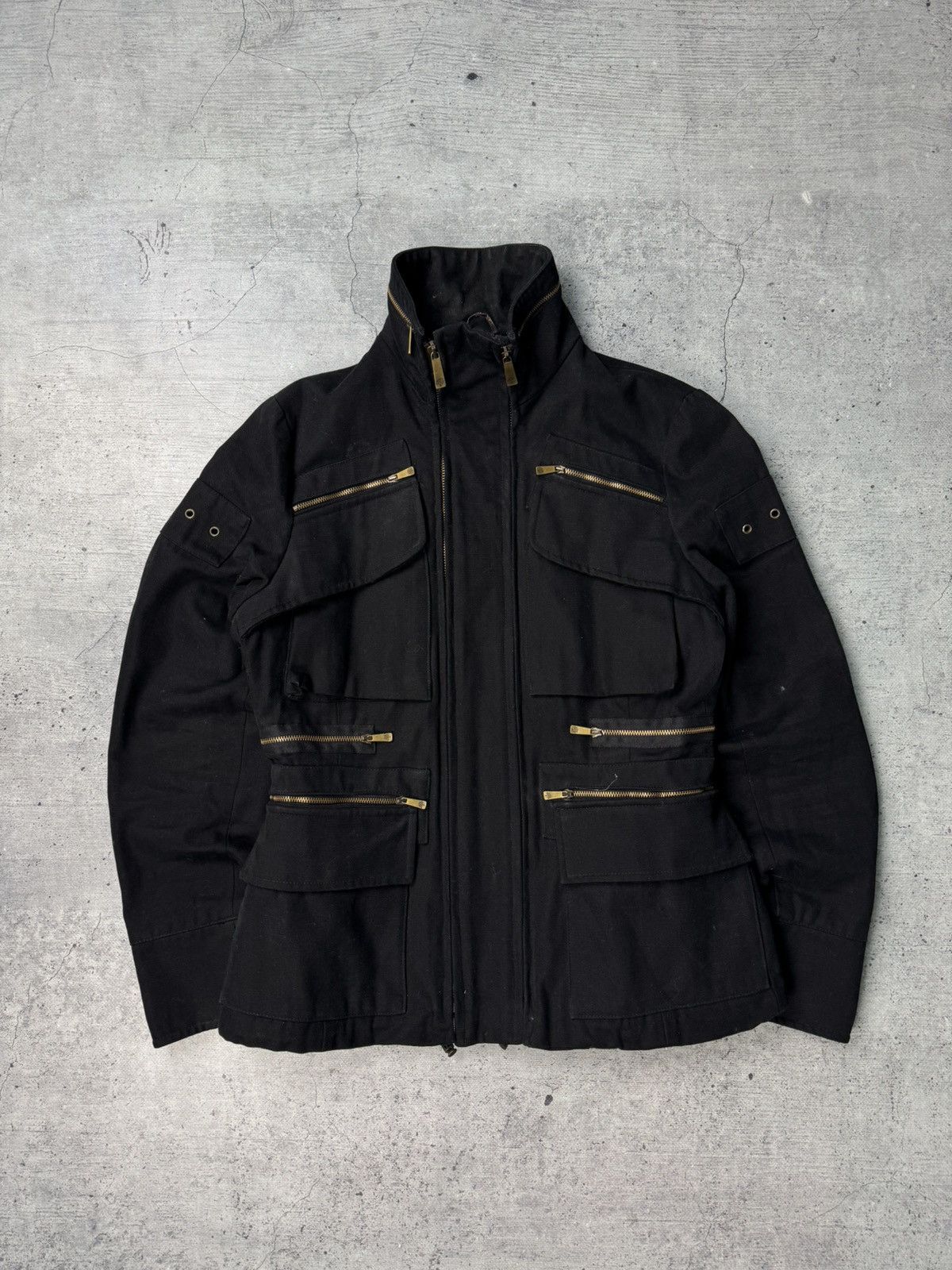 Mulberry Vintage 90’s Mulberry Multi Pocket Rick Owens Style Jacket Size L / US 10 / IT 46 - 3 Thumbnail