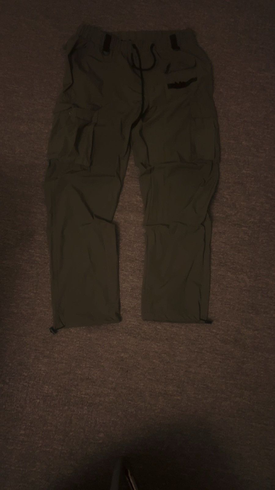 Fashion Nova Novemen Green Cargo Trousers Size US 38 / EU 54 - 5 Thumbnail