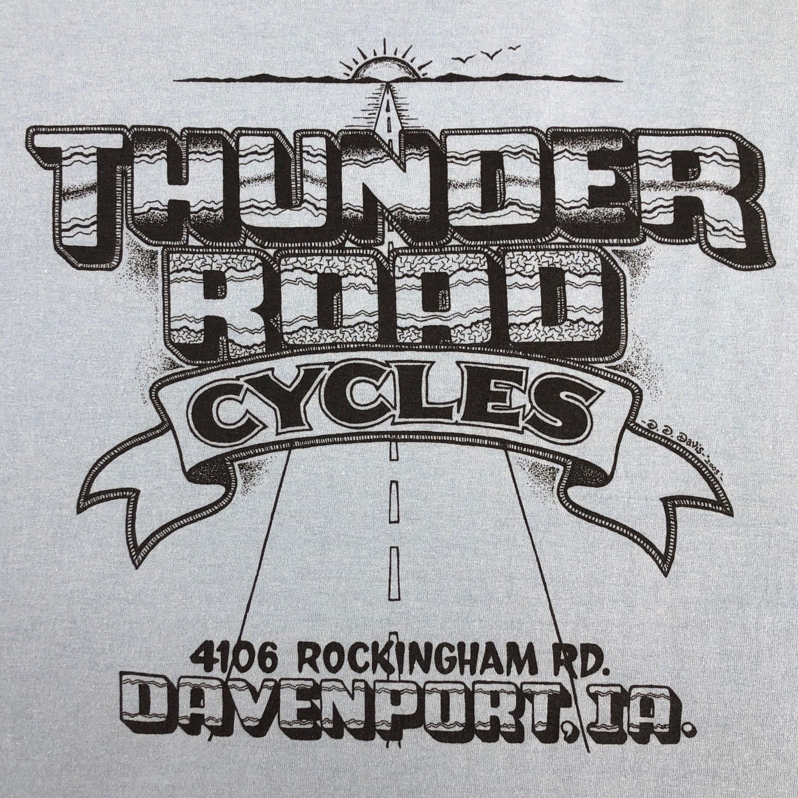 Fruit Of The Loom Thunder Road Cycles Davenport Iowa 2005 tshirt Size US XXL / EU 58 / 5 - 3 Thumbnail