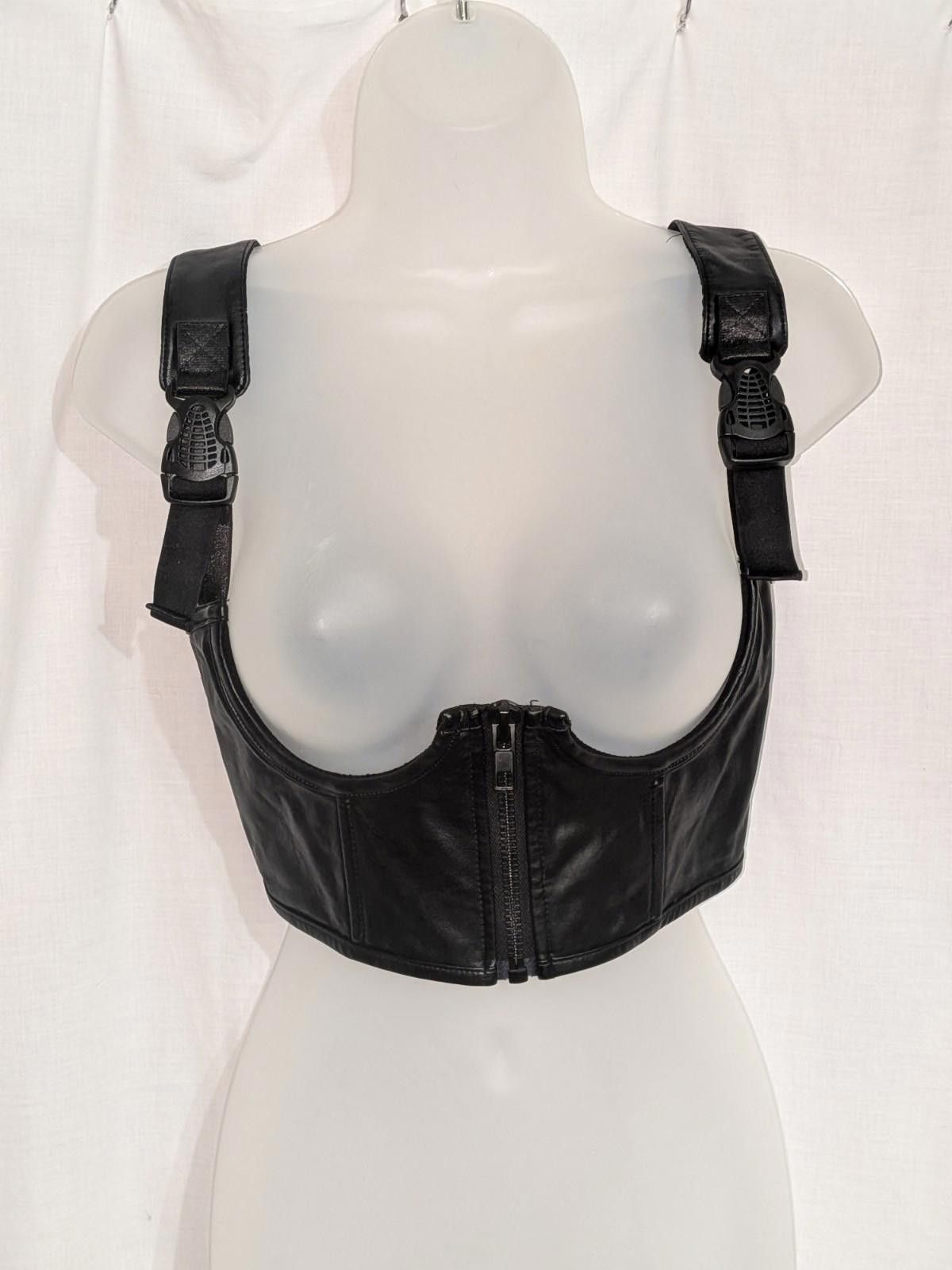 Designer Dolls Kill Poster Grl Black Vegan Leather Underbust Corset Size ONE SIZE - 1 Thumbnail