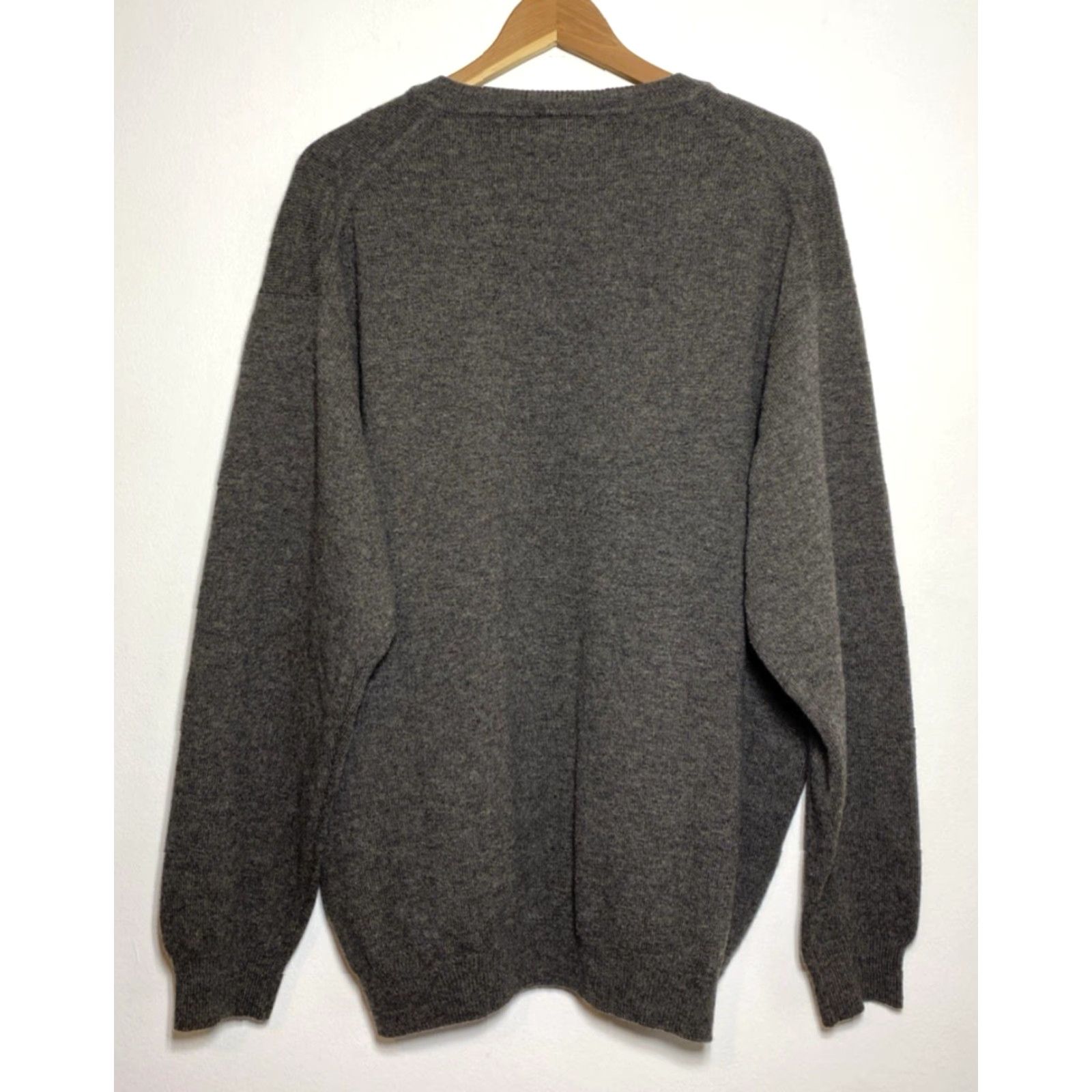 Lacoste VINTAGE Lacoste Men’s V-neck Sweater 2XL Gray Wool Pullover Casual Winter 90s Mens Size US XXL / EU 58 / 5 - 2 Thumbnail