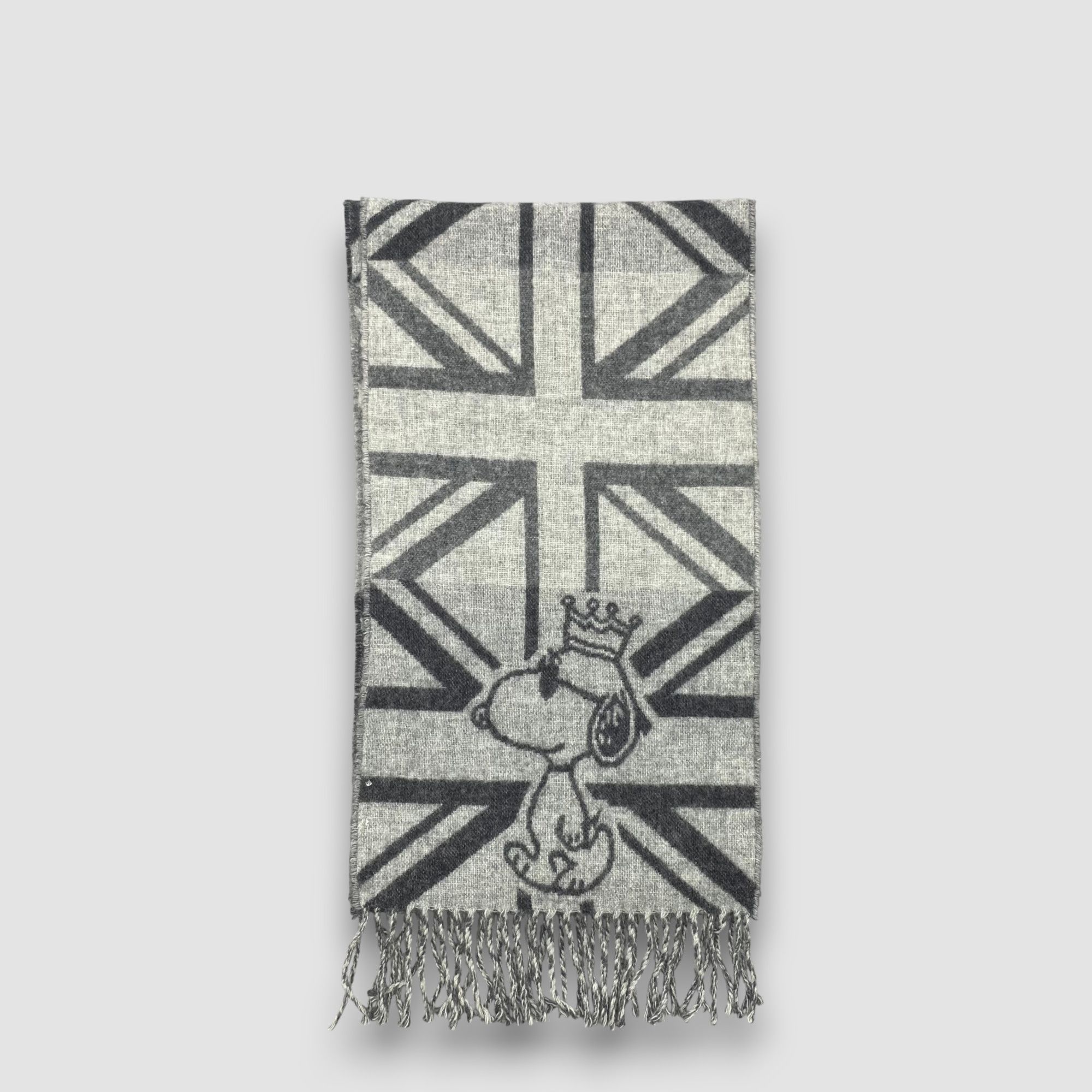 Japanese Brand Vintage Glen Prince Scarf Wool Union Jack Flag Scarves Size ONE SIZE - 2 Thumbnail