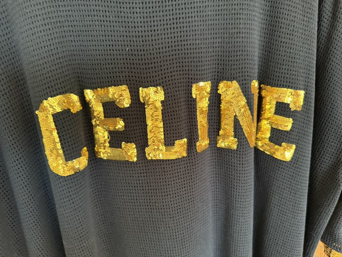 Celine $1.74k SS23 Celine 16 black gold sequin logo jersey t shirt Size US S / EU 44-46 / 1 - 16 Thumbnail