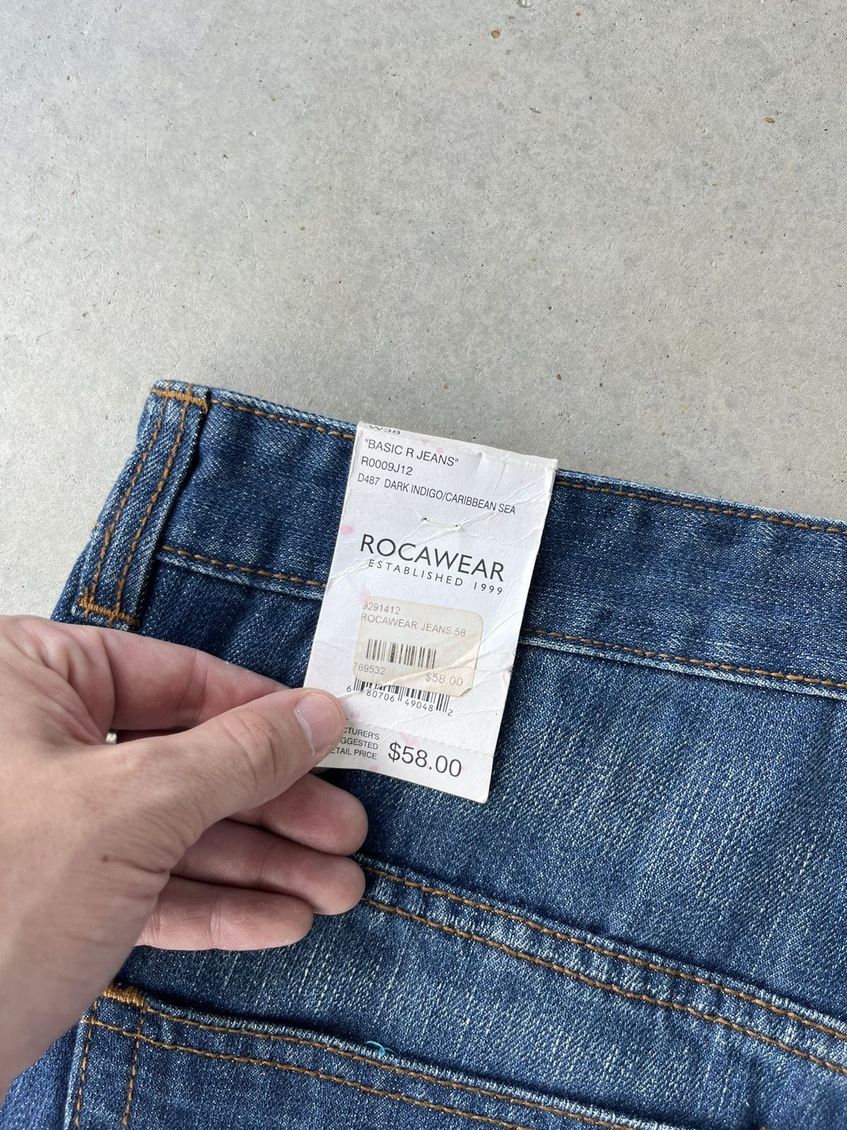 Rocawear Vintage Y2K Rocawear Embroidered Dark Wash Baggy Jeans Size US 38 / EU 54 - 4 Thumbnail