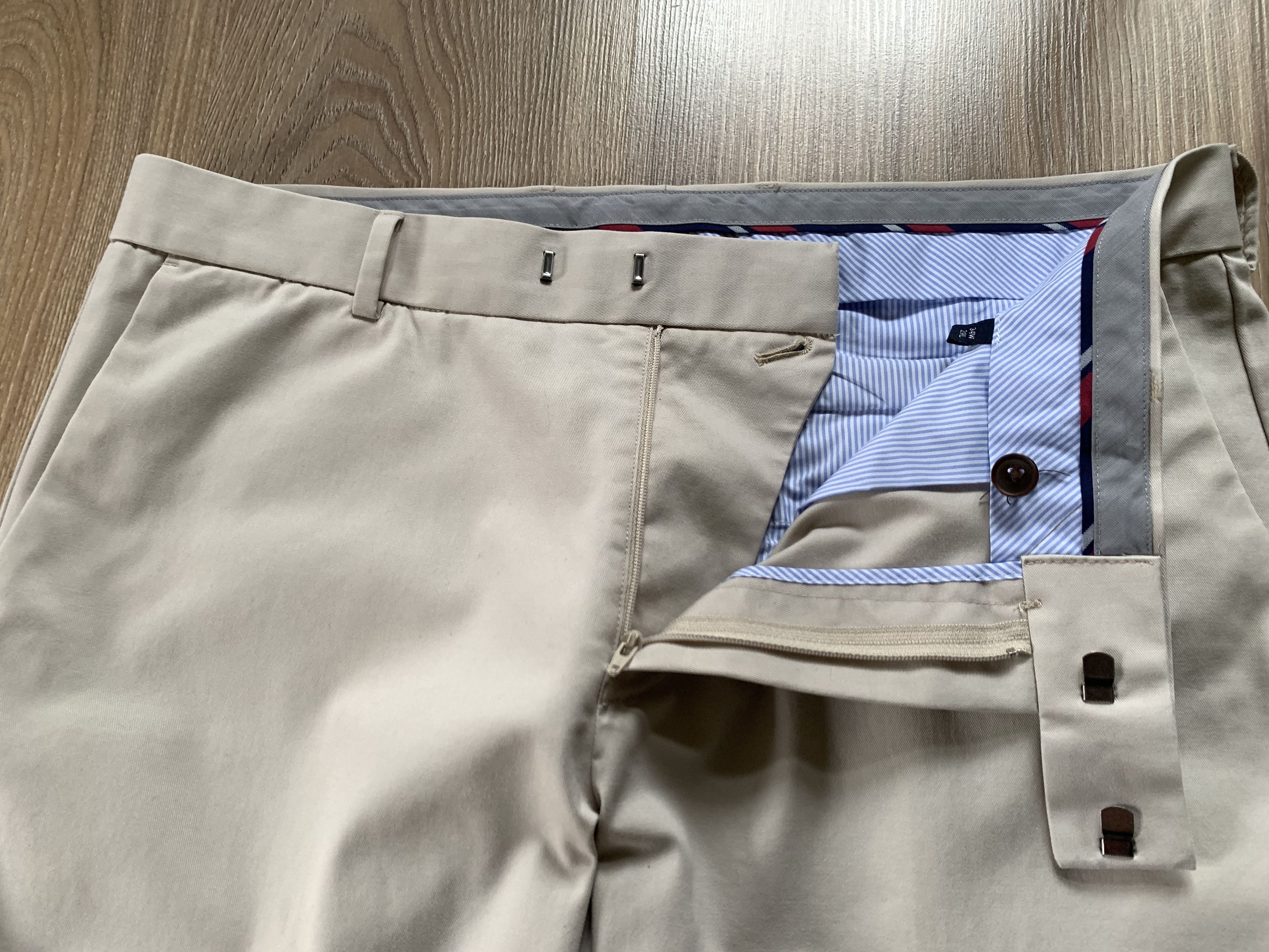 Charles Tyrwhitt × Designer Charles Tyrwhitt Slim Fit Non Iron Trousers Chino Pants Size US 34 / EU 50 - 5 Thumbnail