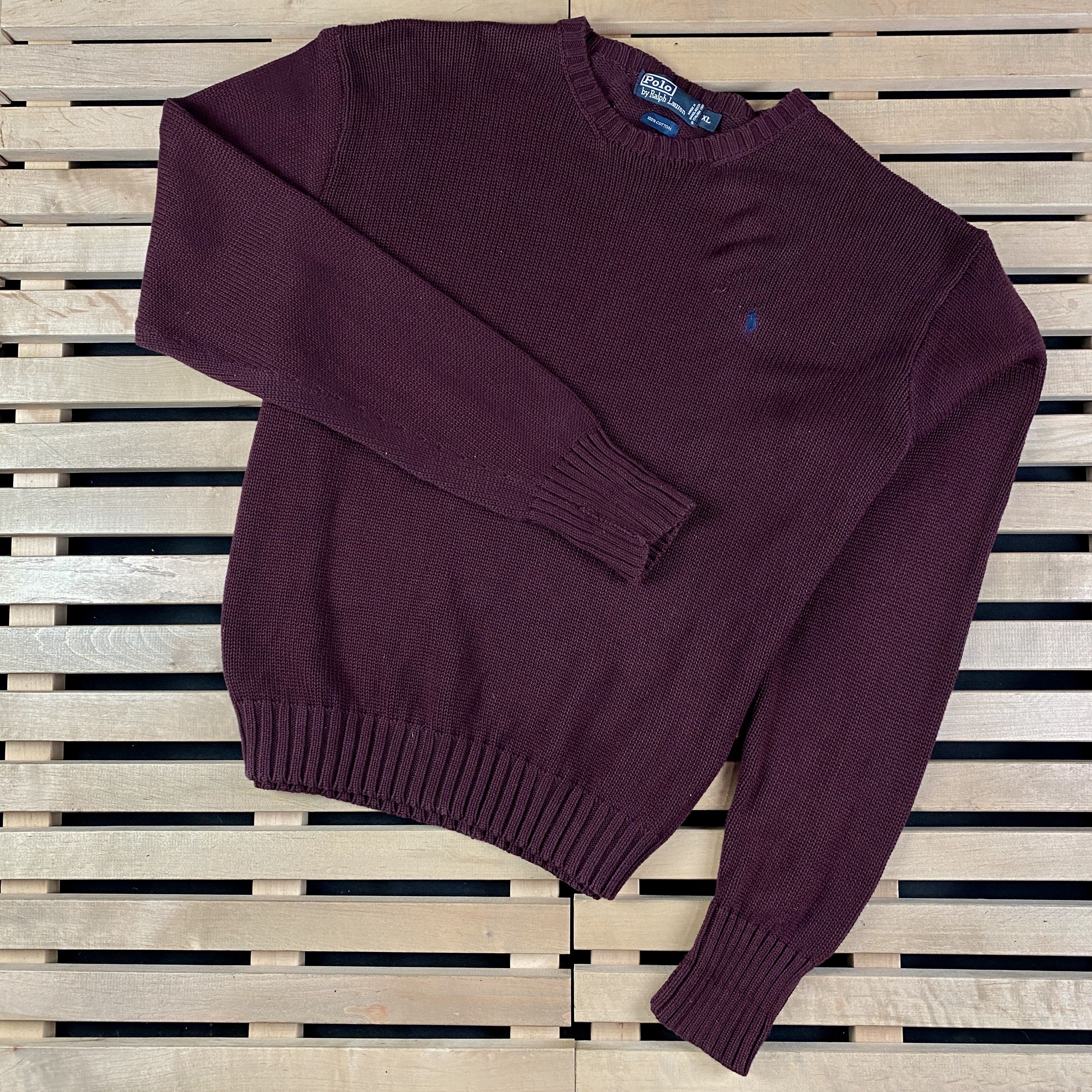 Polo Ralph Lauren × Ralph Lauren × Vintage Mens Vintage Knitted Sweater Polo Ralph Lauren Size XL Size US XL / EU 56 / 4 - 1 Thumbnail