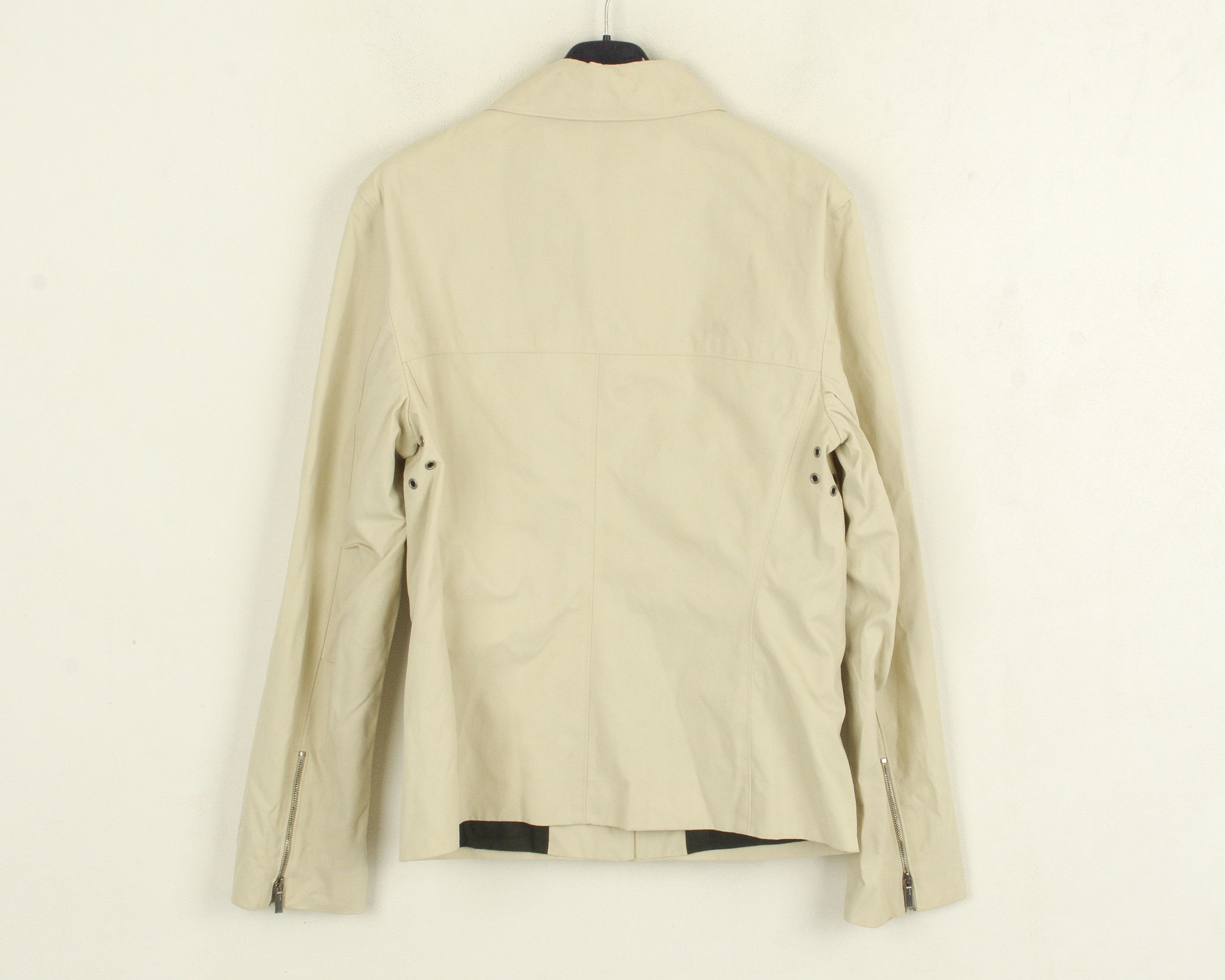 Pollini Cotton Blazer M Beige Women Jacket EU 38 Coat UK 10 US 8 Size M / US 6-8 / IT 42-44 - 3 Thumbnail
