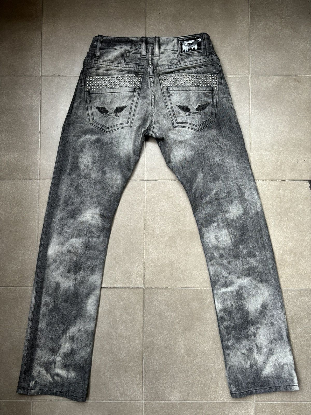 Robins Jeans Robins Jeans - Grey Rhinestone Size US 29 - 2 Thumbnail