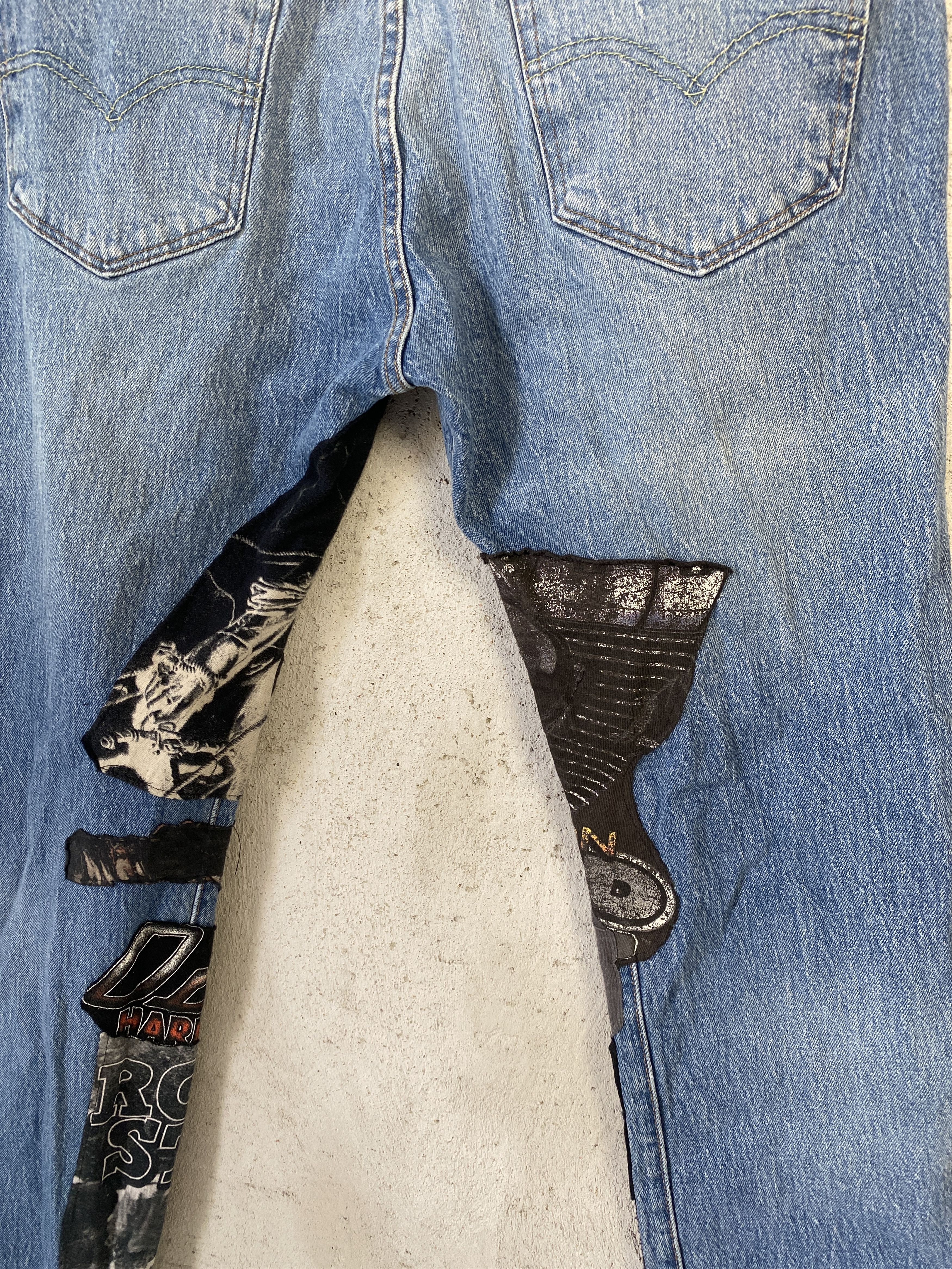 Levi's Levi's patchwork denim patches Metallica Davidson vintage Size US 32 / EU 48 - 5 Thumbnail