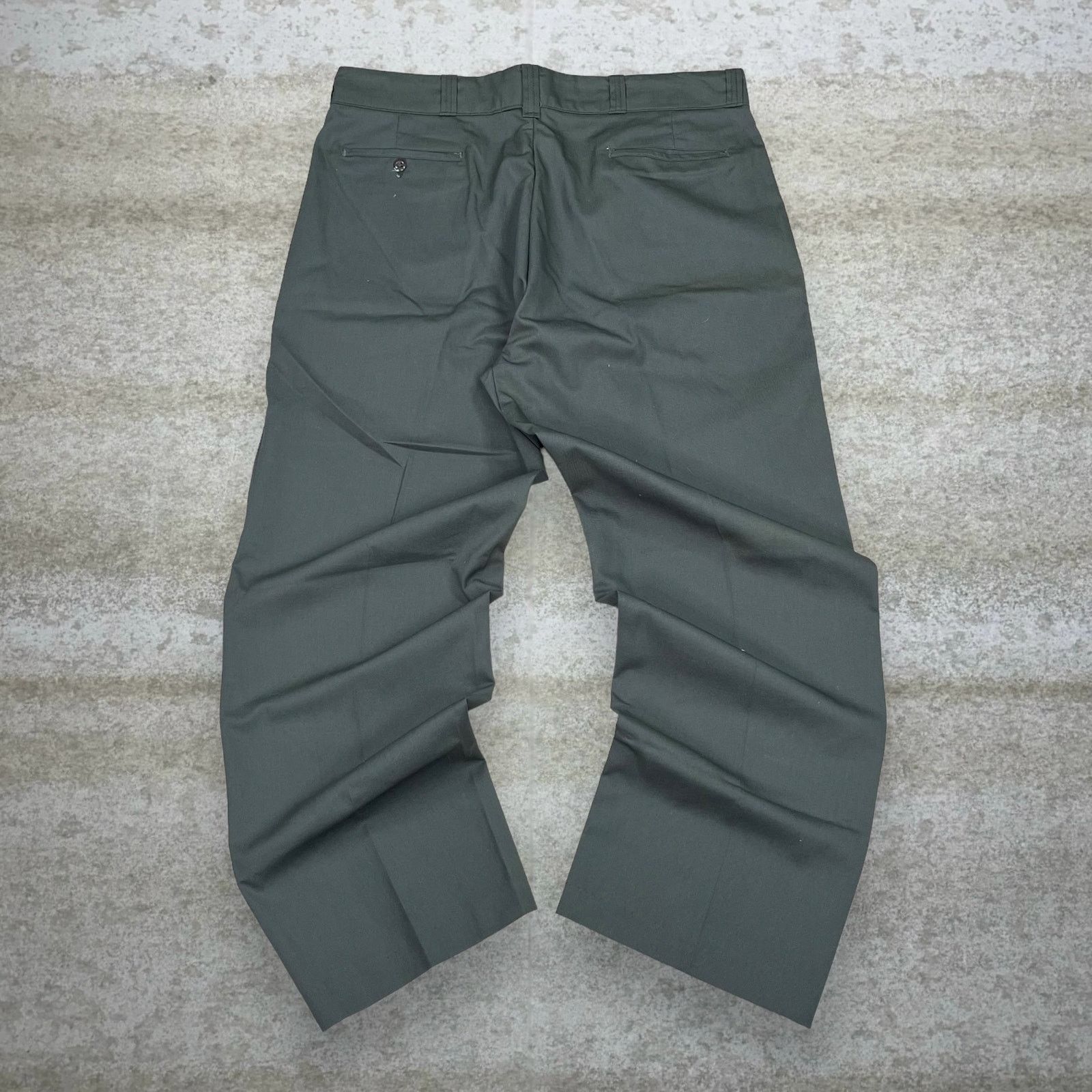 Vintage Vintage 90s Dress Pants 38x30 Baggy Wide Leg Fit Olive Green Size US 38 / EU 54 - 1 Thumbnail