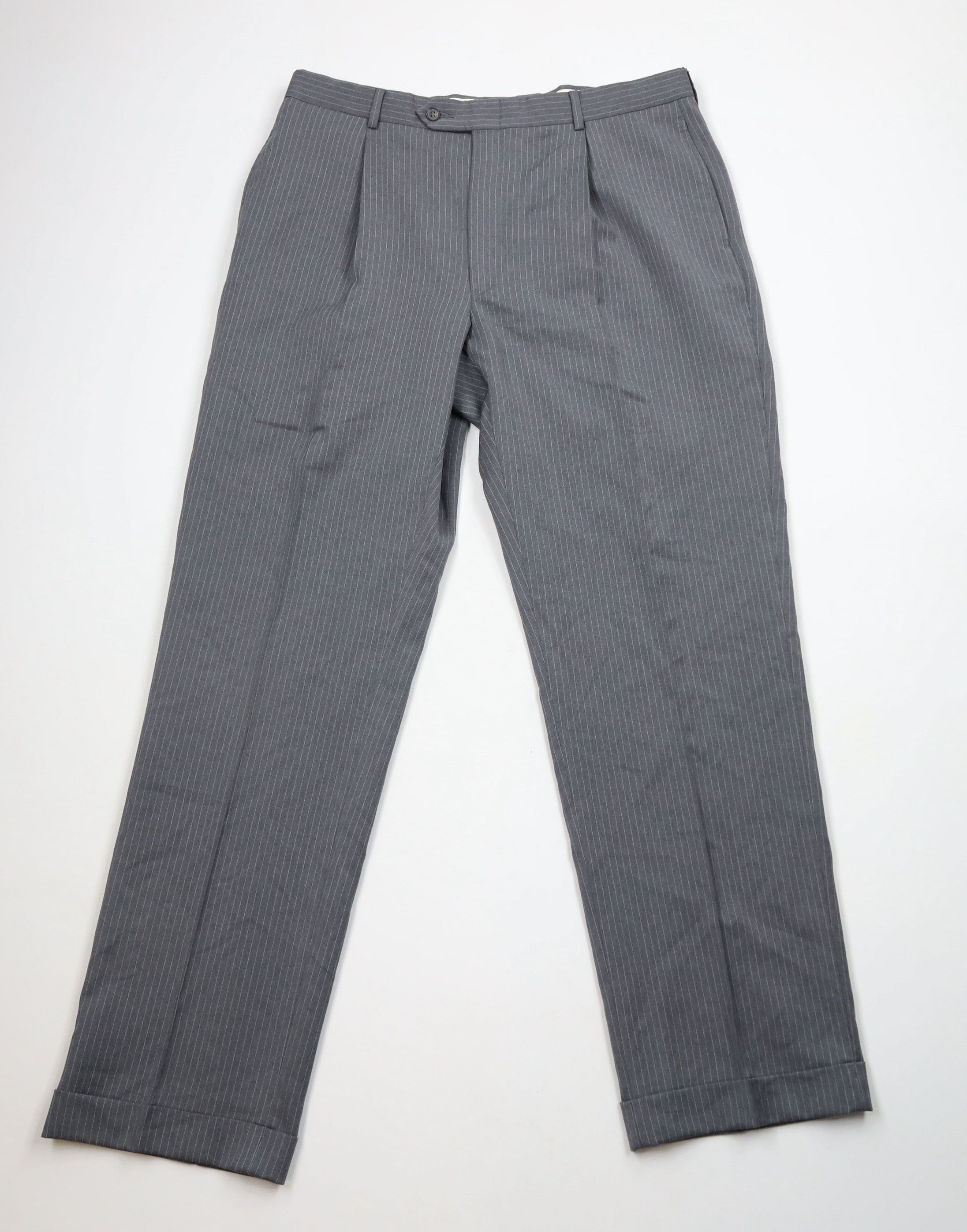 Tommy Hilfiger × Vintage Vintage 90s Tommy Hilfiger Pinstriped Wide Leg Chino Pants Size US 34 / EU 50 - 1 Thumbnail