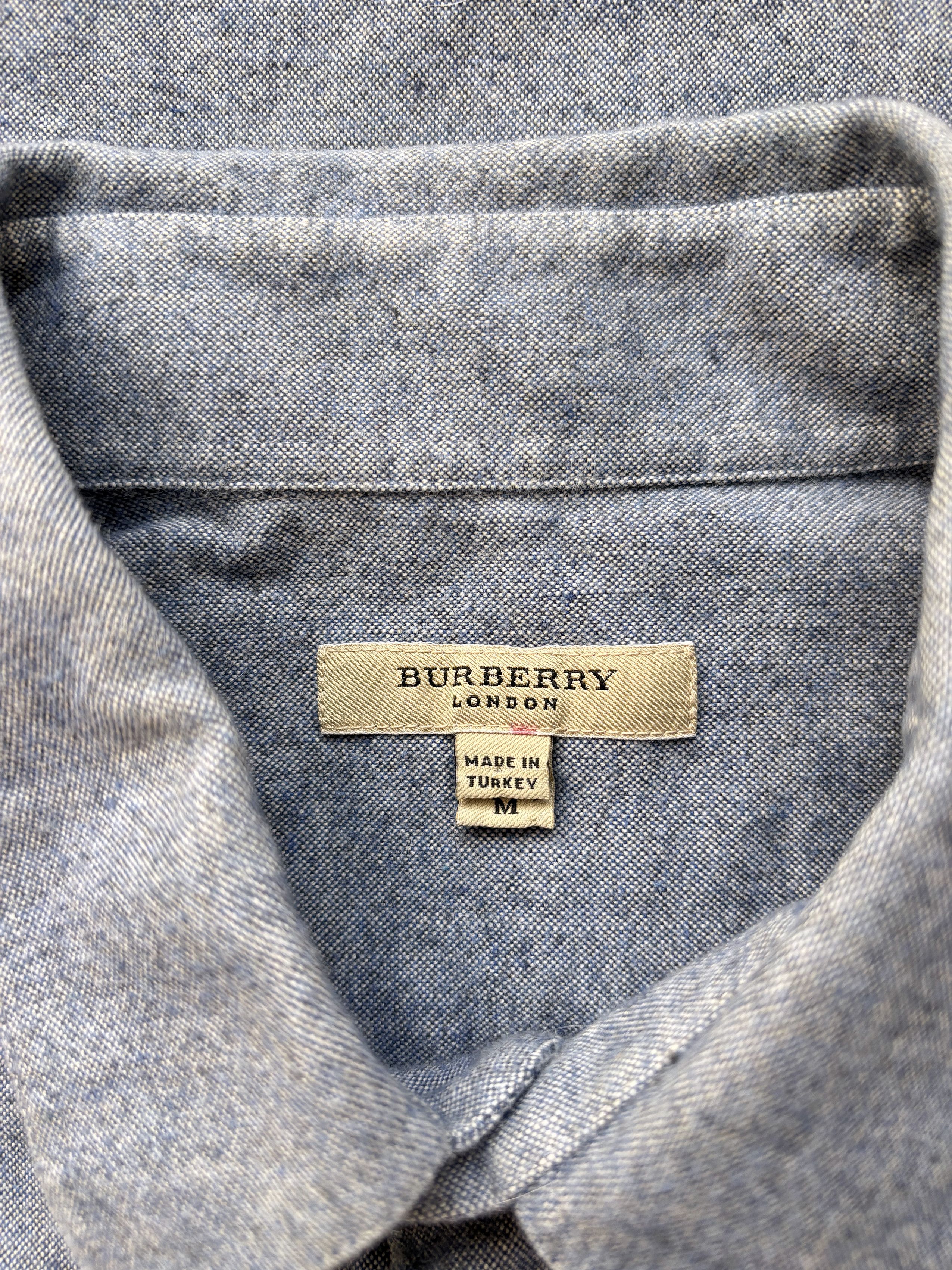 Burberry ⚡️QUICK SALE⚡️Burberry Blue Chambray Button-Up Shirt Size US M / EU 48-50 / 2 - 3 Thumbnail