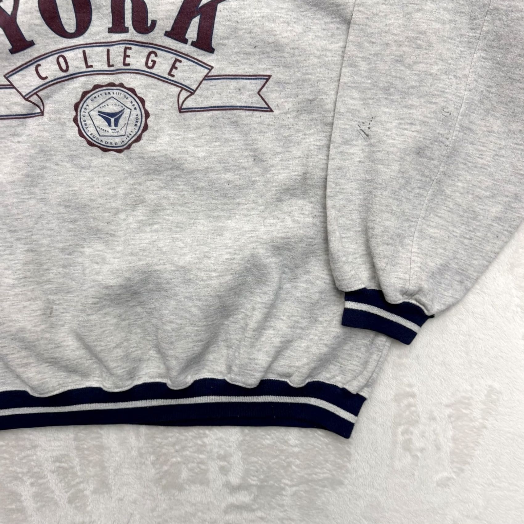 Vintage VINTAGE Gear For Sports York College Sweatshirt Mens Large Gray Crewneck Fleece Size US L / EU 52-54 / 3 - 5 Thumbnail
