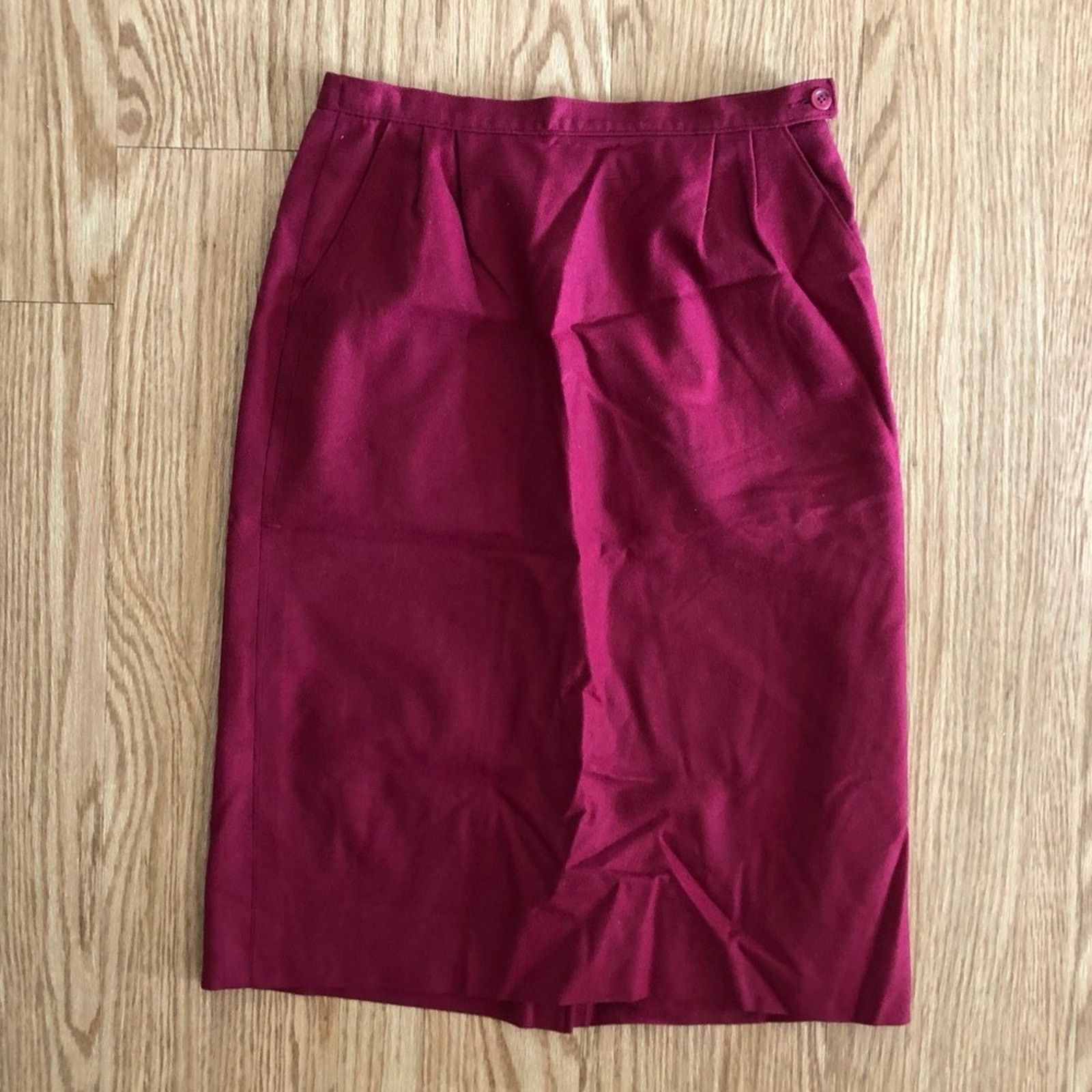 Pendleton Pendleton Vintage Wool Red Midi Pencil Skirt Womens 4 Size 27" / US 4 / IT 40 - 3 Thumbnail