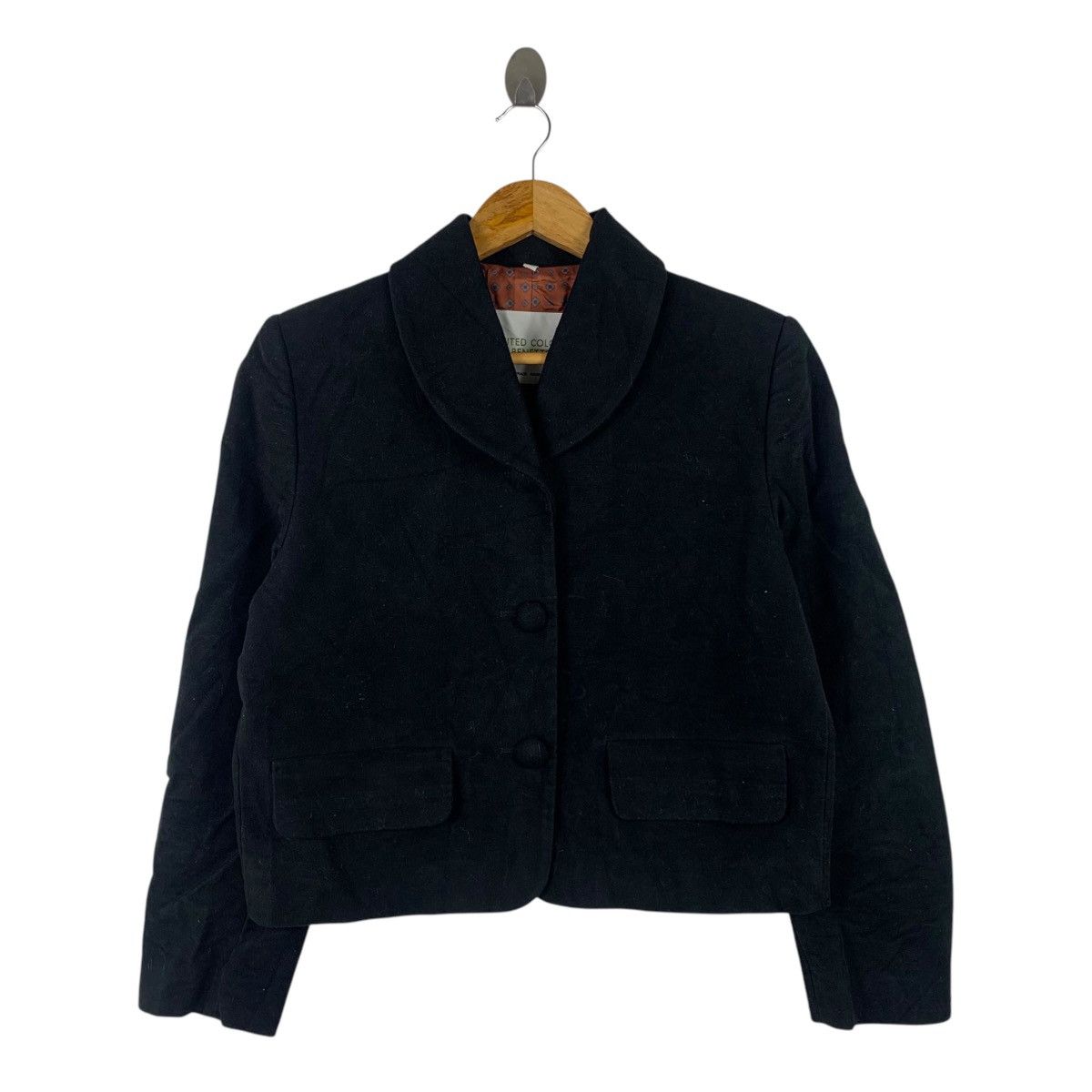 United Colors Of Benetton UNITED COLOR of BENETTON Black Duffle Short Coat Size M / US 6-8 / IT 42-44 - 1 Thumbnail