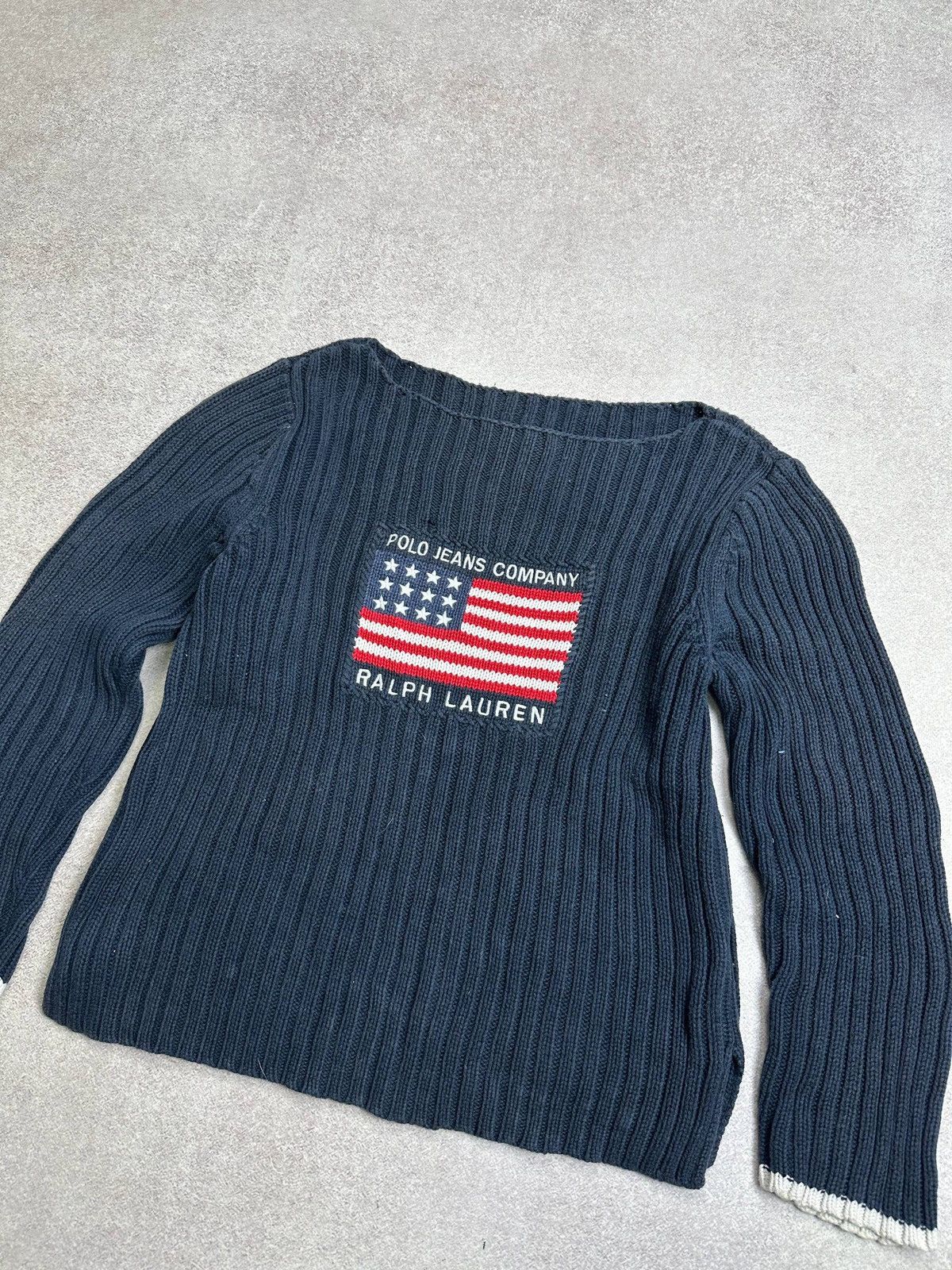 Polo Ralph Lauren Vintage Polo Ralph Lauren USA Flag Womans Sweater Rare L Size L / US 10 / IT 46 - 2 Thumbnail