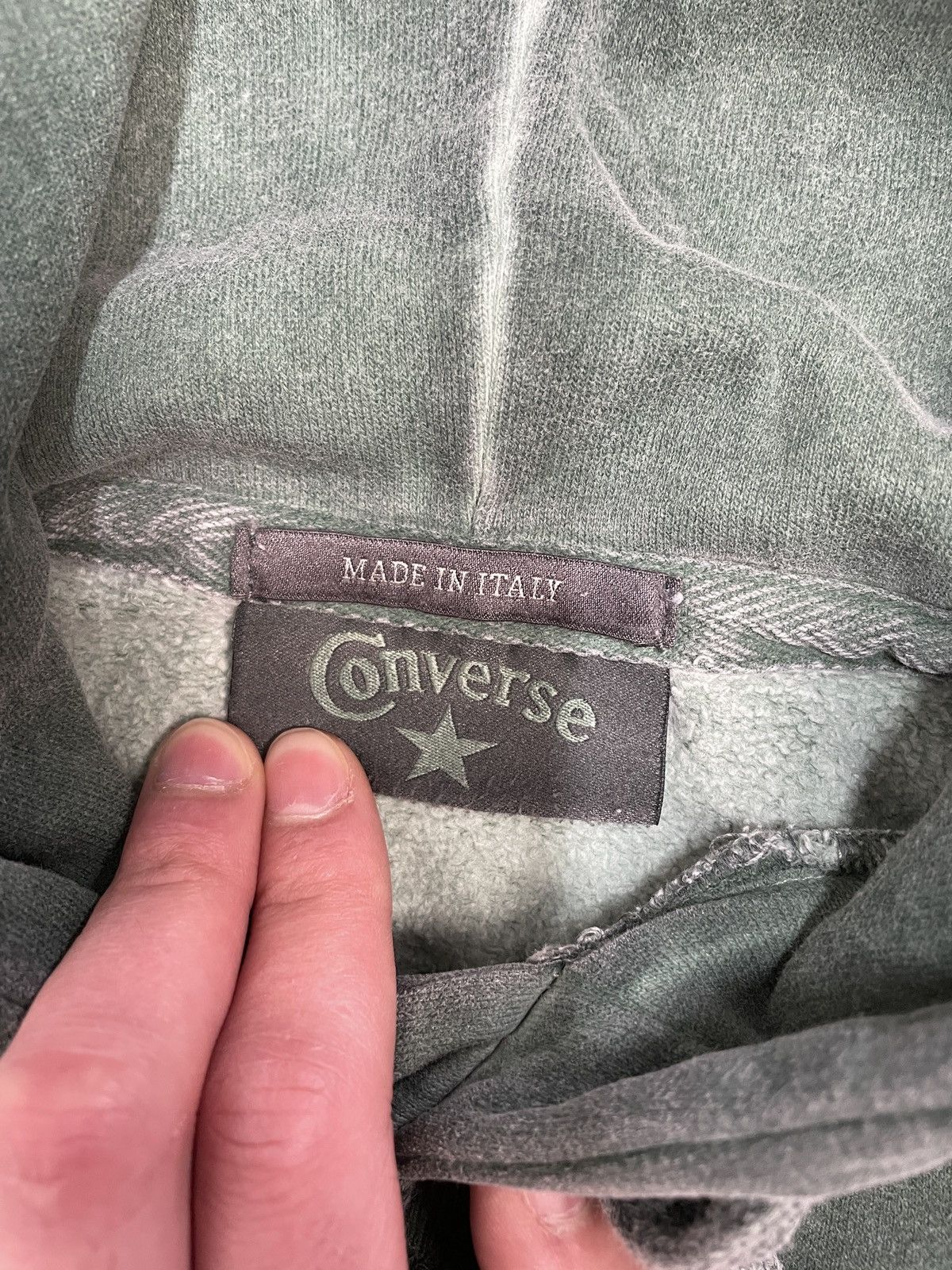 Converse Vintage Converse Green Hoodie 00s Big Logo Size US M / EU 48-50 / 2 - 9 Thumbnail