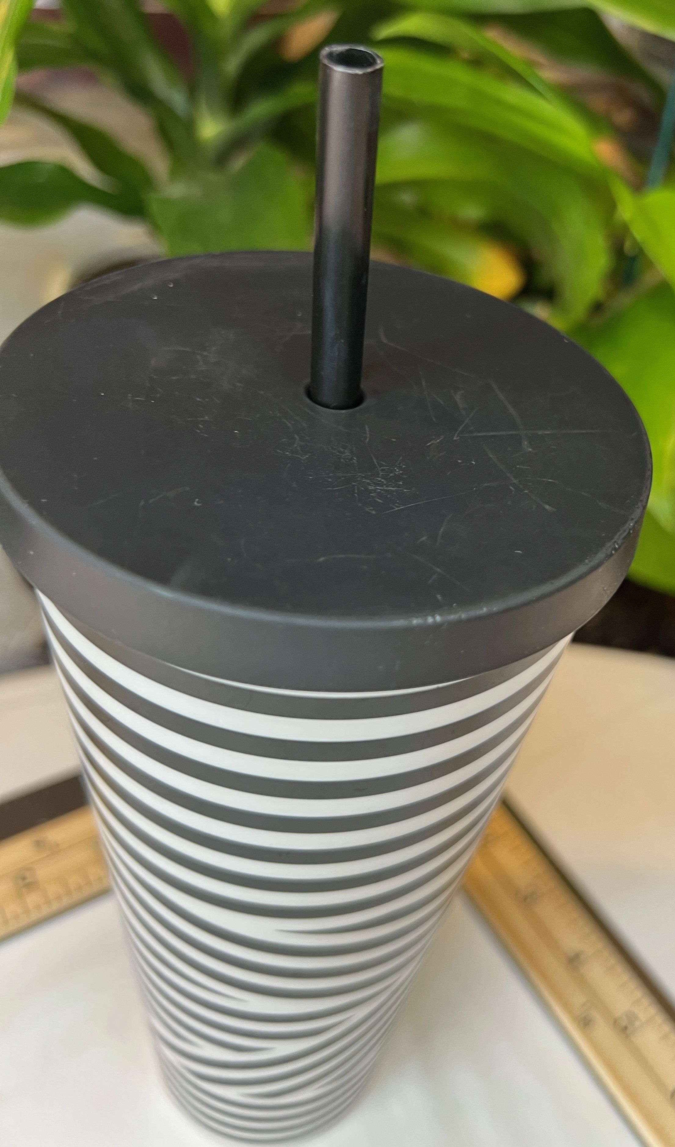Designer Starbucks Coffee RARE Zebra Print Tumbler w/Lid and Straw Size ONE SIZE - 4 Thumbnail