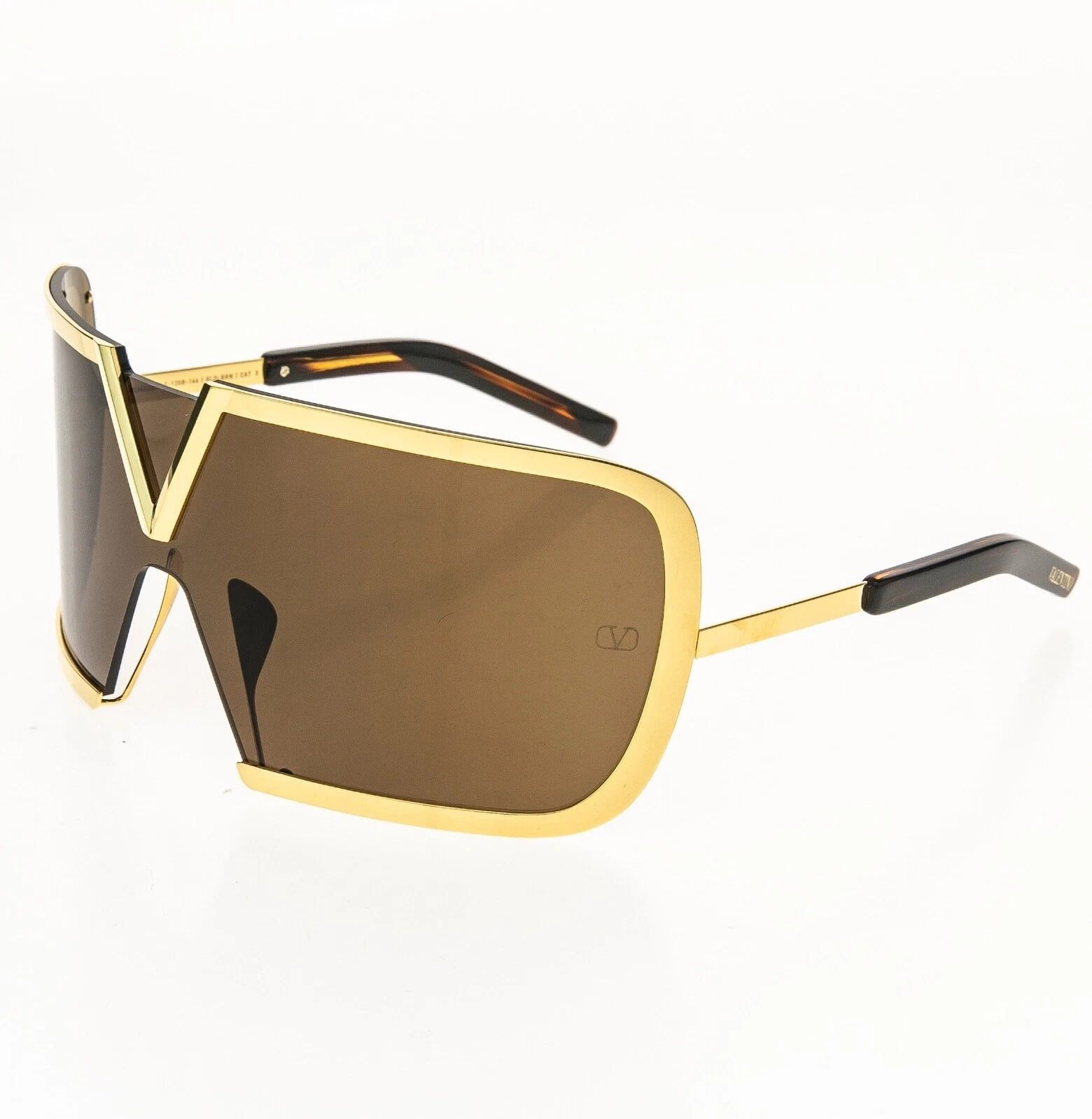Valentino VALENTINO V Romask VLS120 Gold Titanium Brown Mask VLS 120B Size ONE SIZE - 4 Thumbnail