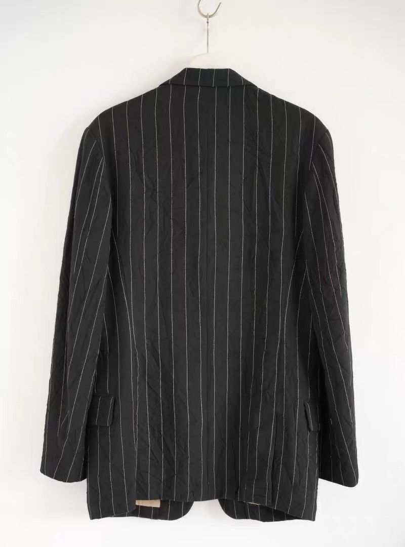 Yohji Yamamoto Yohji Yamamoto 11AW Crow Stripe Pleated Blazer Size 38S - 2 Thumbnail