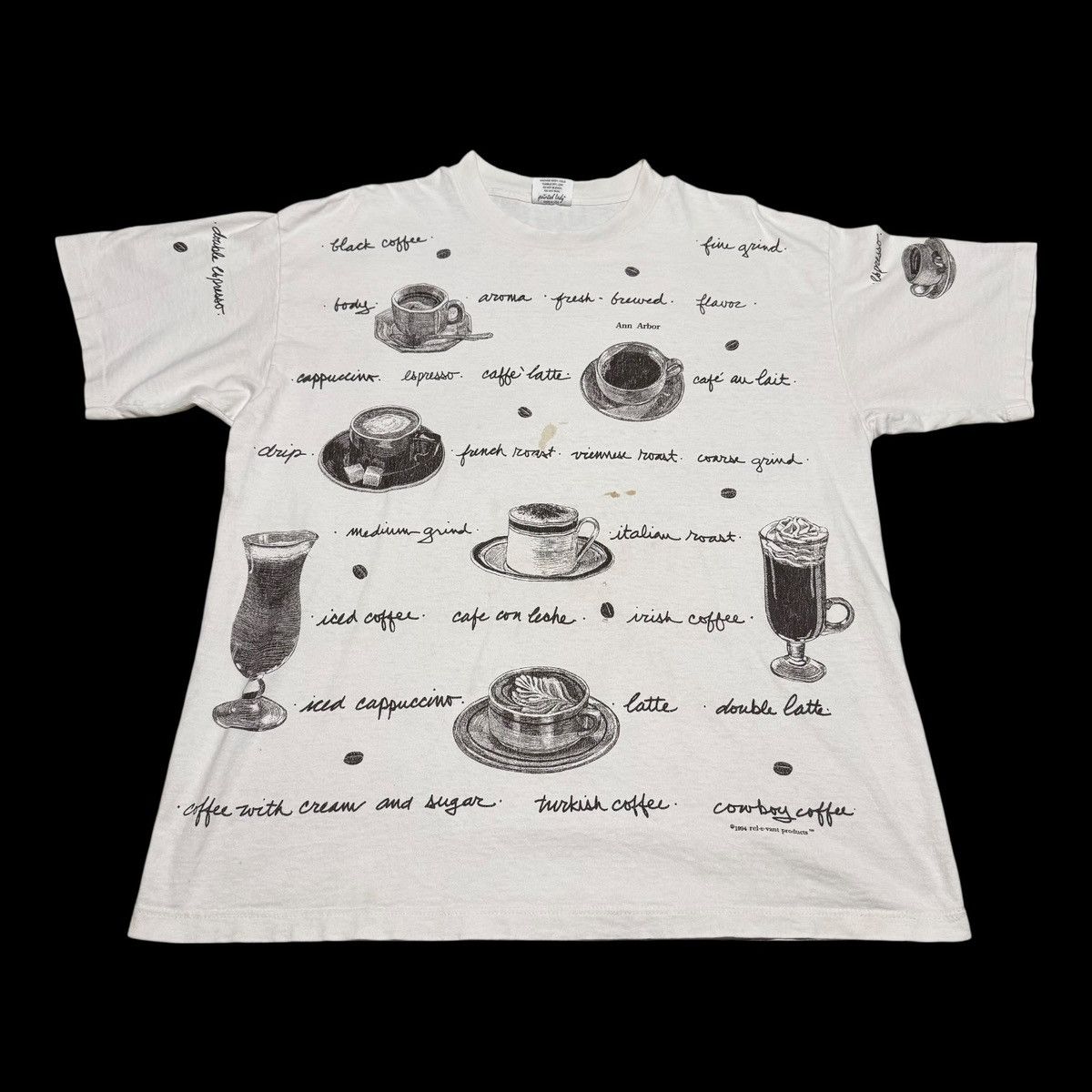 Vintage Vintage 1994 Coffee Espresso AOP Stained Shirt Men's XL Size US XL / EU 56 / 4 - 1 Thumbnail