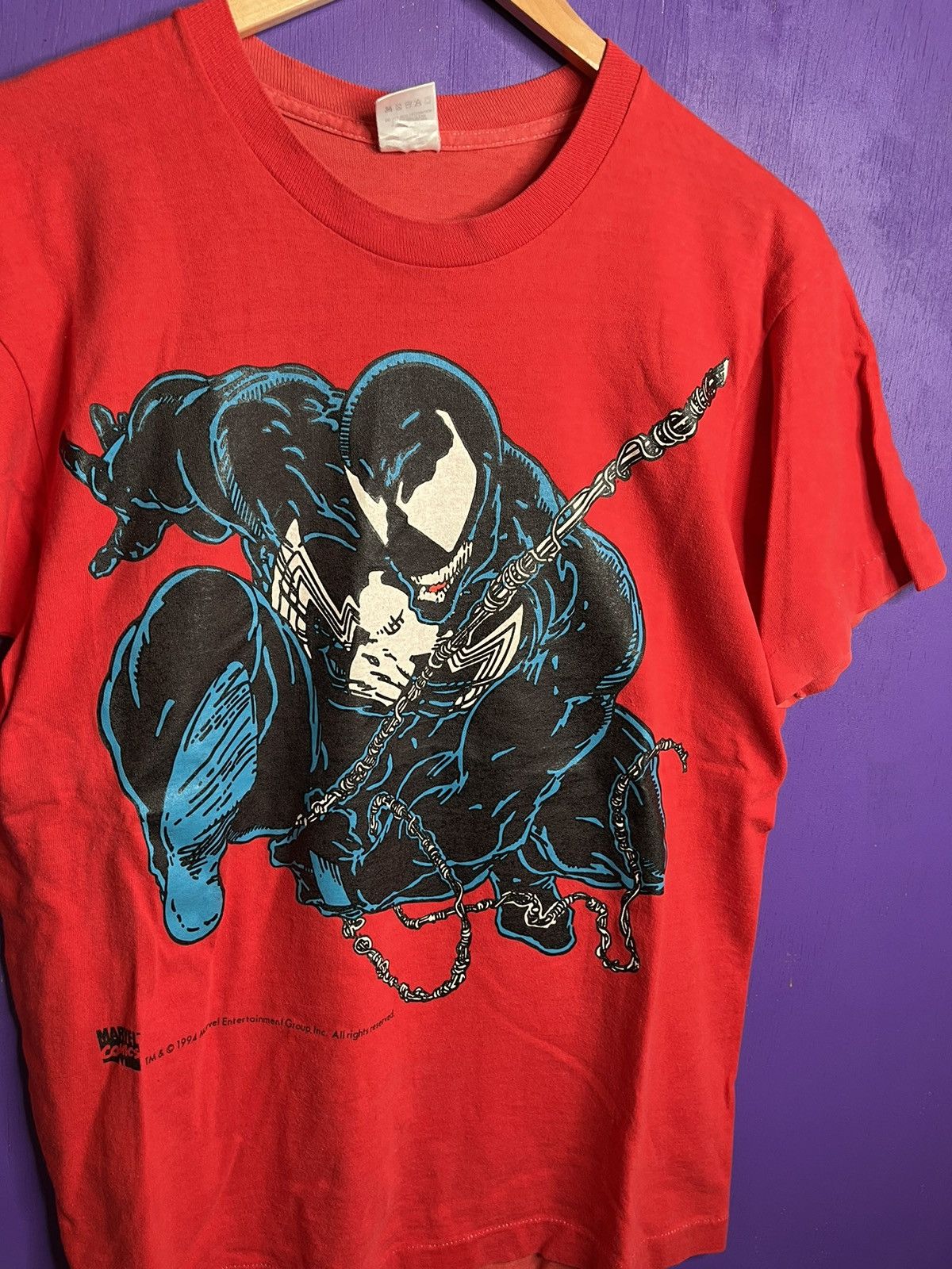 Marvel Comics × Vintage Vintage 1994 Marvel comics Venom character t-shirt Size US M / EU 48-50 / 2 - 3 Thumbnail