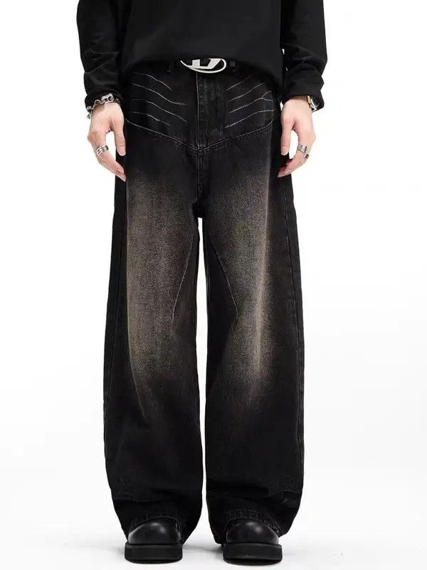 Japanese Brand × Jean Retro high street straight wide leg jeans Size US 32 / EU 48 - 1 Thumbnail