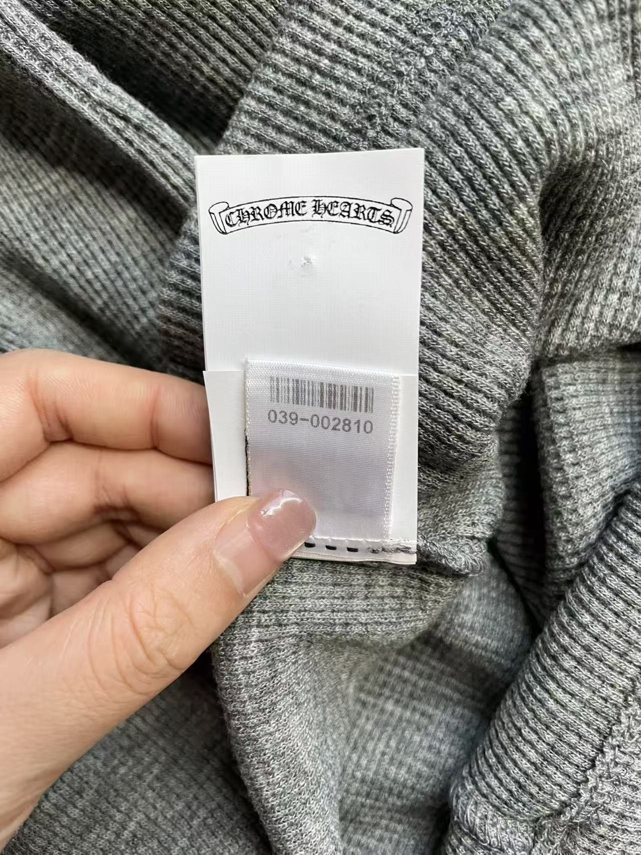 Chrome Hearts Chrome Hearts Logo Waffle Thermal Long Sleeve Henley Shirt Size US L / EU 52-54 / 3 - 10 Thumbnail
