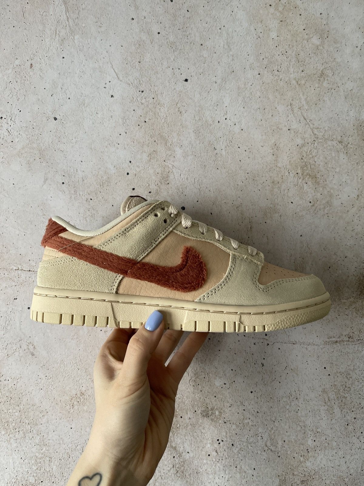 Nike Nike Dunk Low Terry Swoosh (Women's) cozy sneakers Size US 7 / IT 37 - 1 Thumbnail