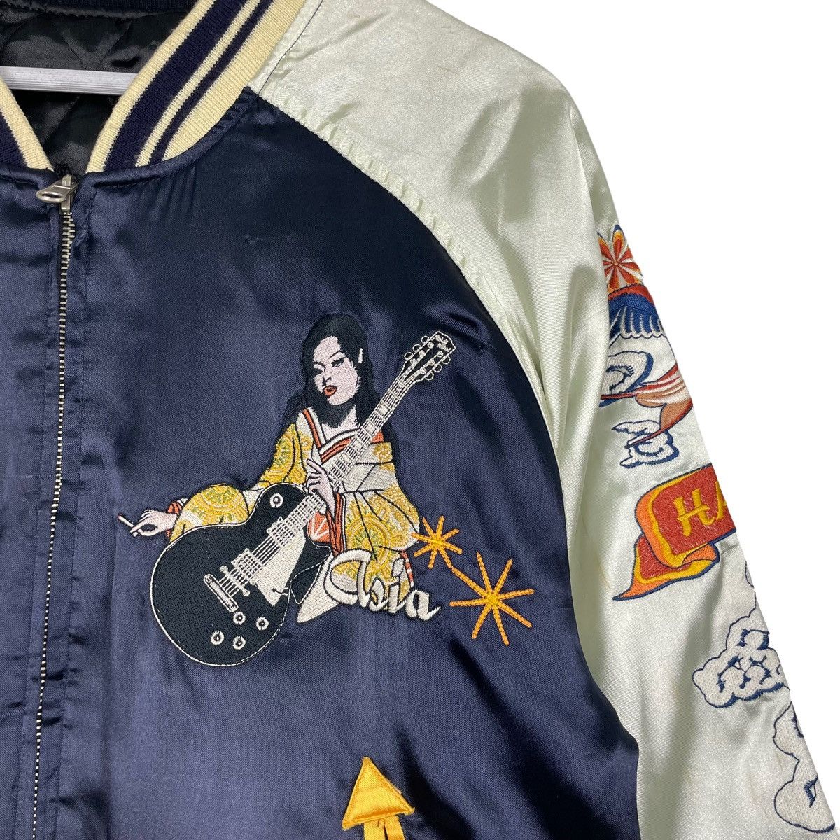 Japanese Brand × Toyo Enterprises 💥PEAKED YELLOW JAPAN SUKAJAN GEISHA EMBROIDERY JACKET Size US L / EU 52-54 / 3 - 8 Thumbnail