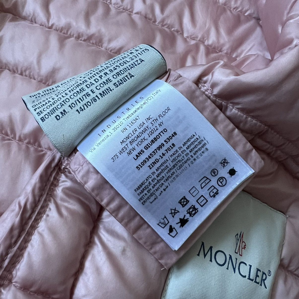 Moncler Moncler Lans Down Jacket Womens Pink Lightweight Puffer Size S / US 4 / IT 40 - 10 Thumbnail