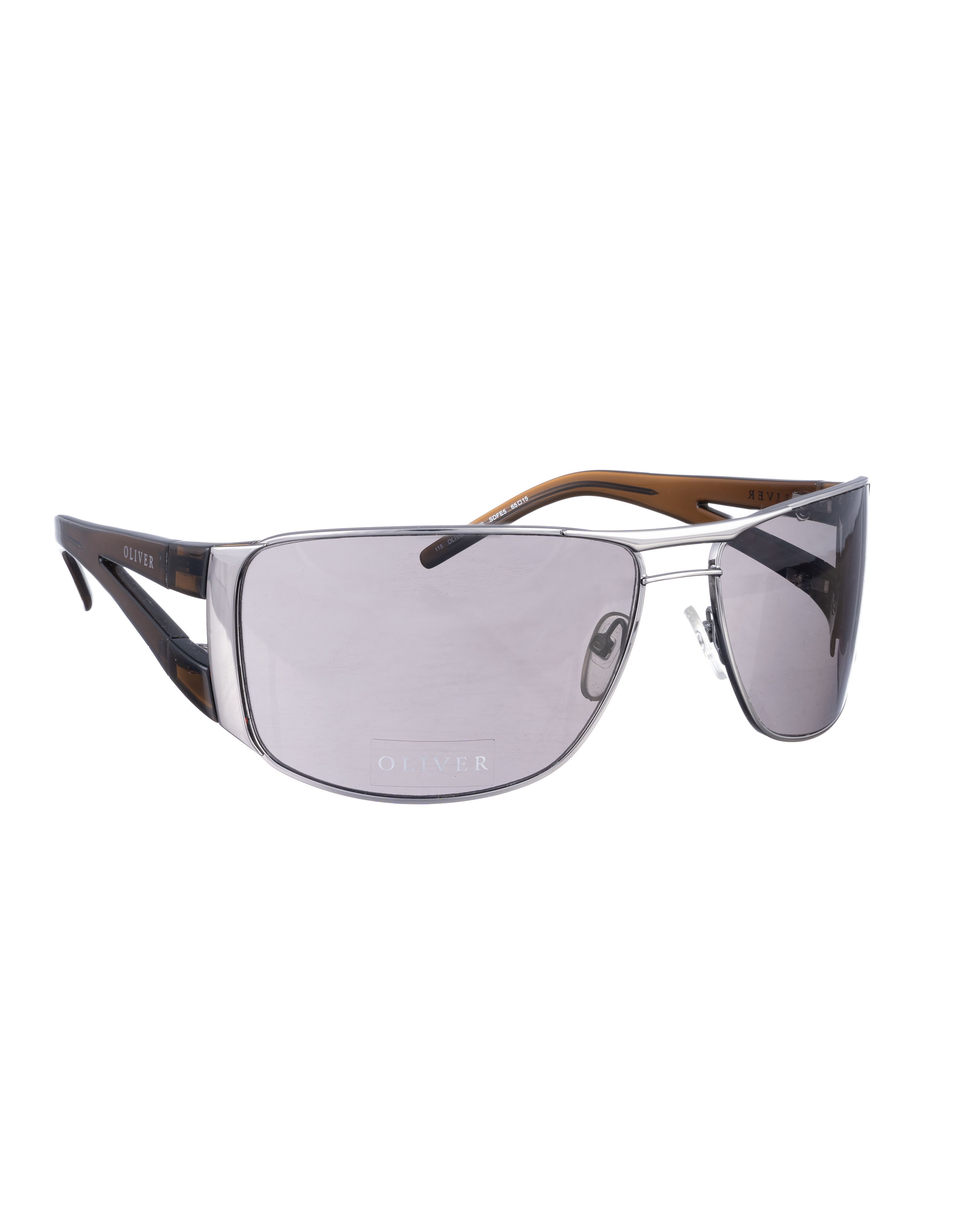 Valentino Oliver By Valentino 90s Brown Cut Out Wraparound Sunglasses Size ONE SIZE - 2 Thumbnail