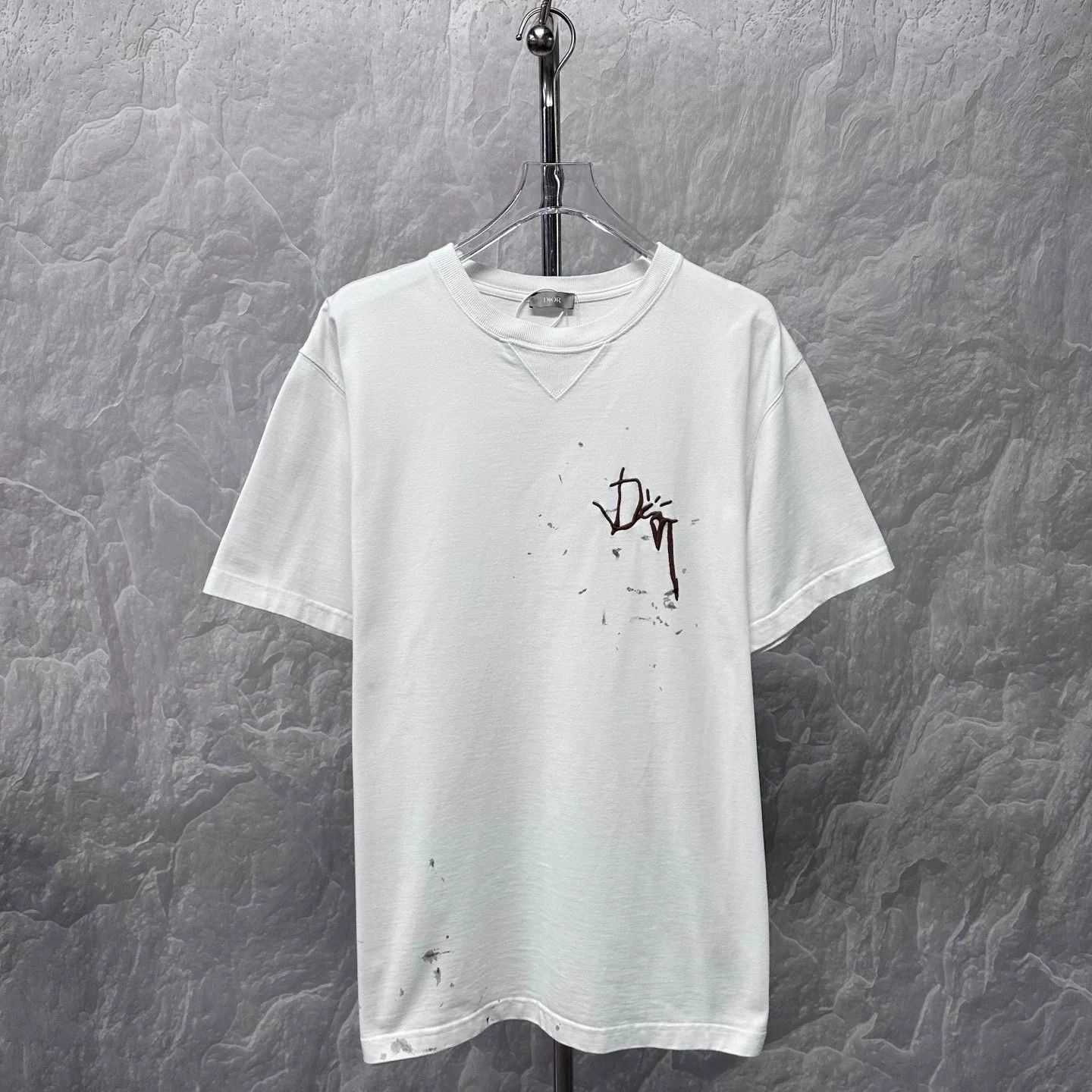 Dior dior travis scott paint logo t-shirt Size US XL / EU 56 / 4 - 1 Thumbnail