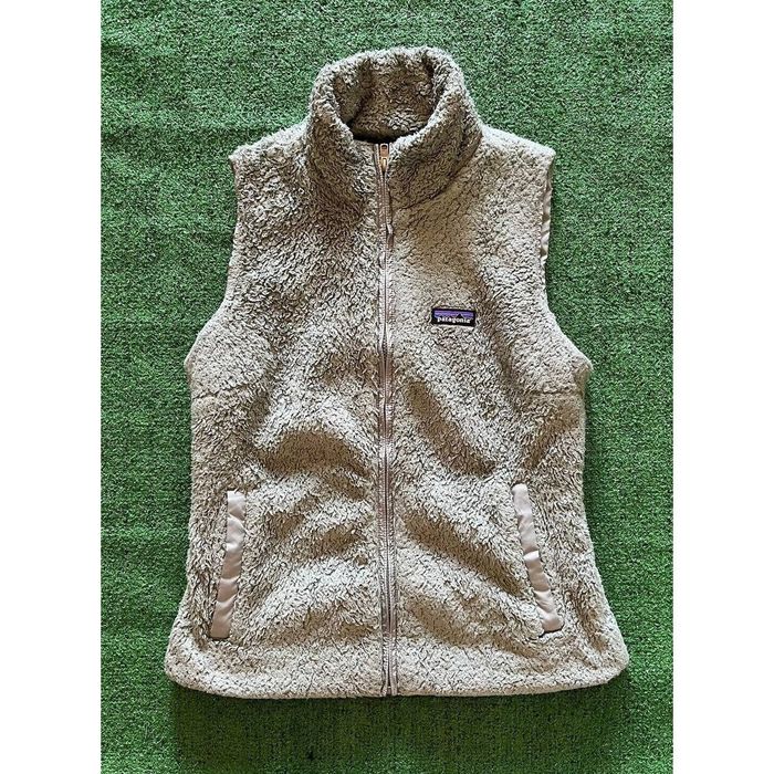 Patagonia Patagonia Vest Fleece Sherpa Women Size Large Gray Off White