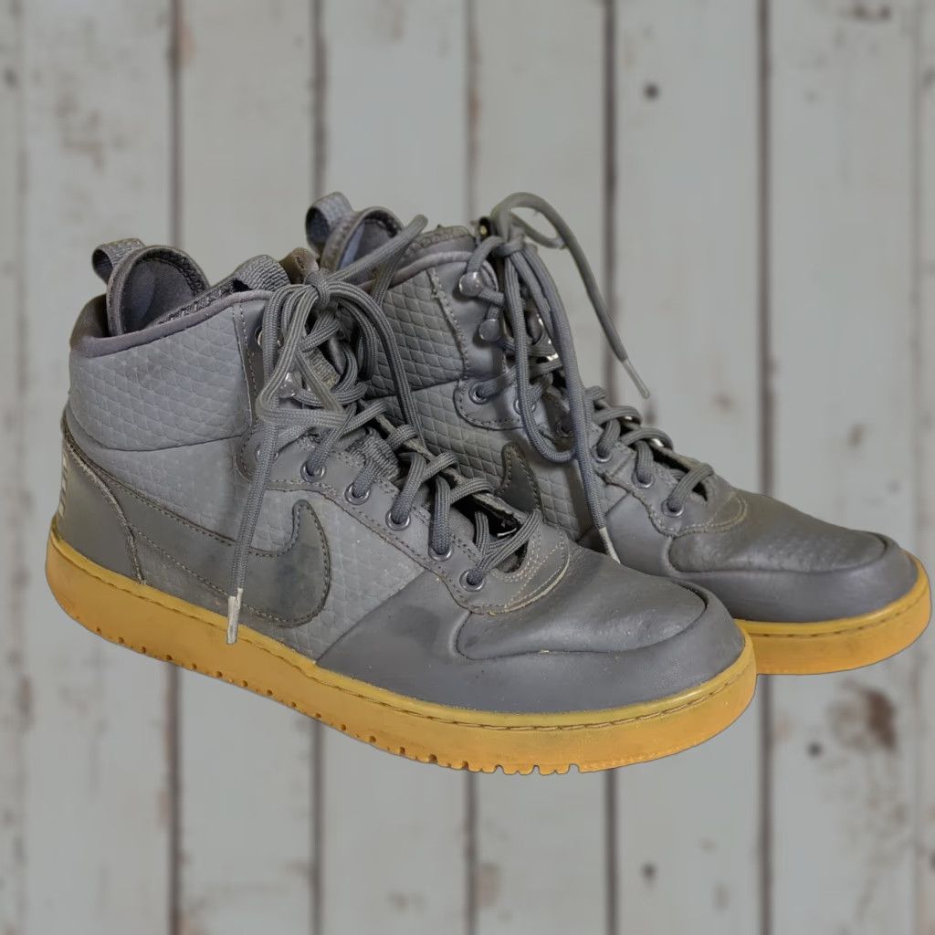 Nike Nike Court Borough Mid Winter Boots Mens 9.5 Grey Gum AA0547-001 Shoes Boots Mens Size 9.5 Grey Gum AA0547-001 Size US 9 / EU 42 - 1 Thumbnail