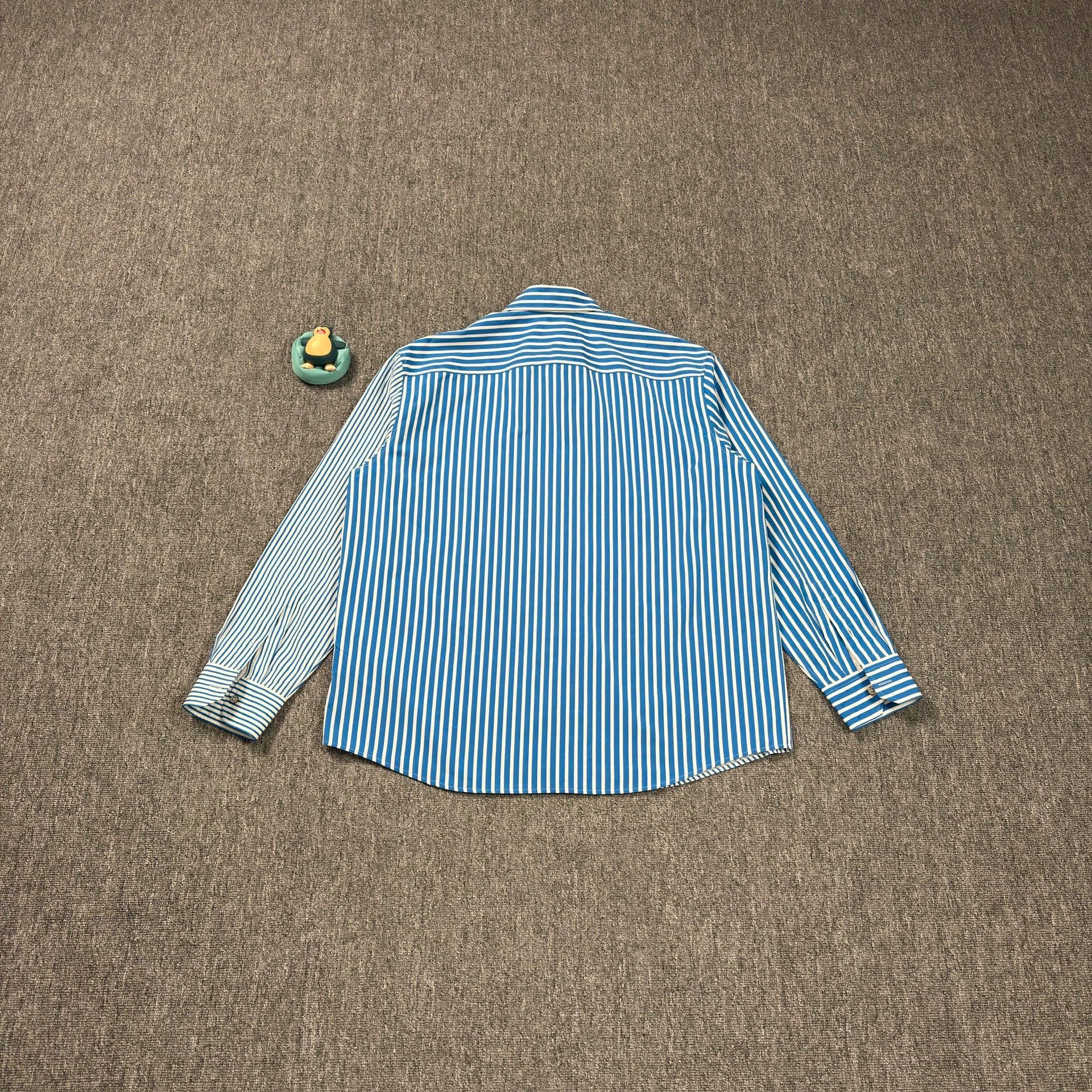 Louis Vuitton LV 25 Blue Striped Patchwork Shirt Size US M / EU 48-50 / 2 - 2 Thumbnail