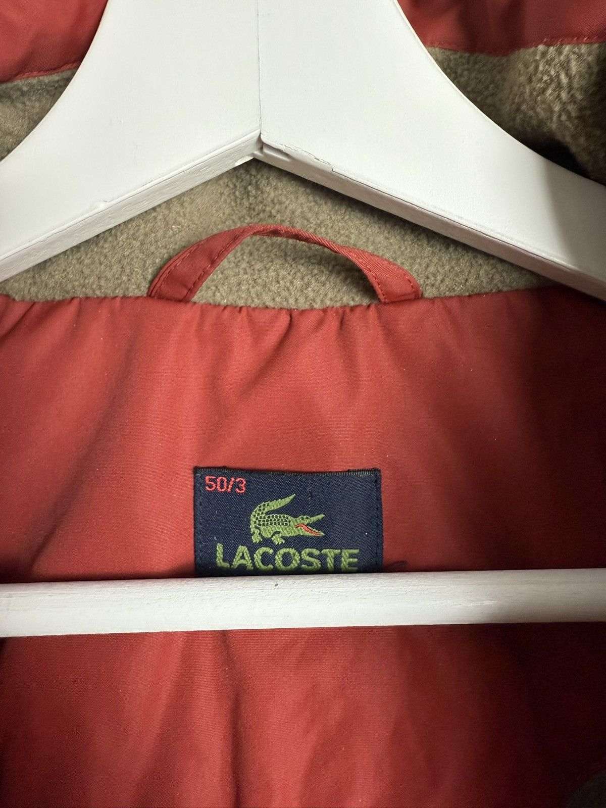 Designer × Lacoste × Vintage Vintage 90s Lacoste fleece lined winter raincoat jacket XL Size US XL / EU 56 / 4 - 8 Thumbnail