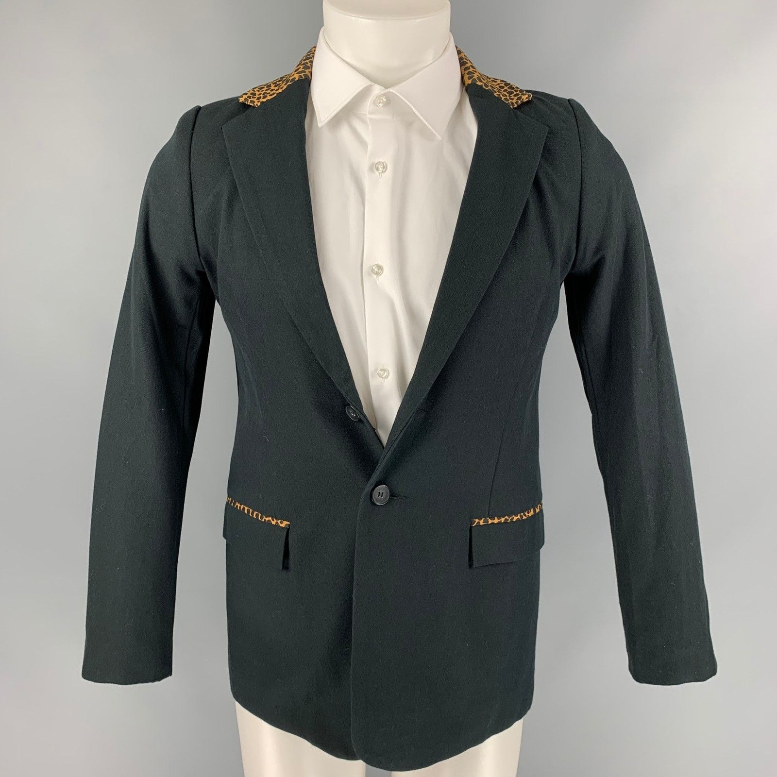 Current/Elliot Size S Black & Tan Cotton / Wool Sport Coat Size 36R - 1 Thumbnail