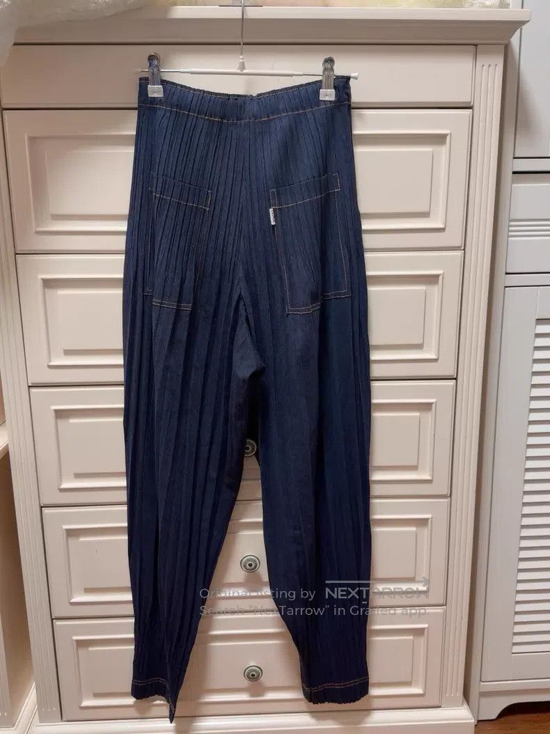 Issey Miyake Issey Miyake size:5 Denim Puff Pants Blue Size 31" - 4 Thumbnail