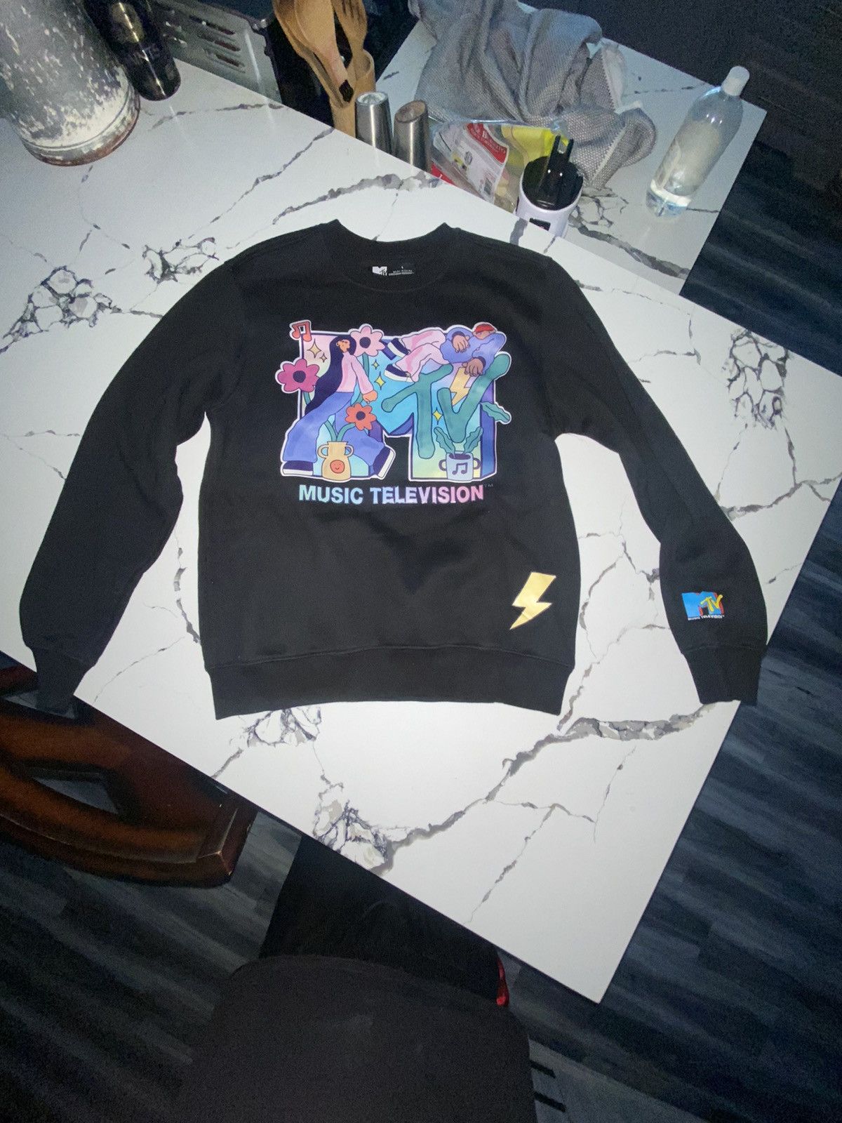 Mtv Rare Black MTV Sweatshirt Size US L / EU 52-54 / 3 - 1 Thumbnail