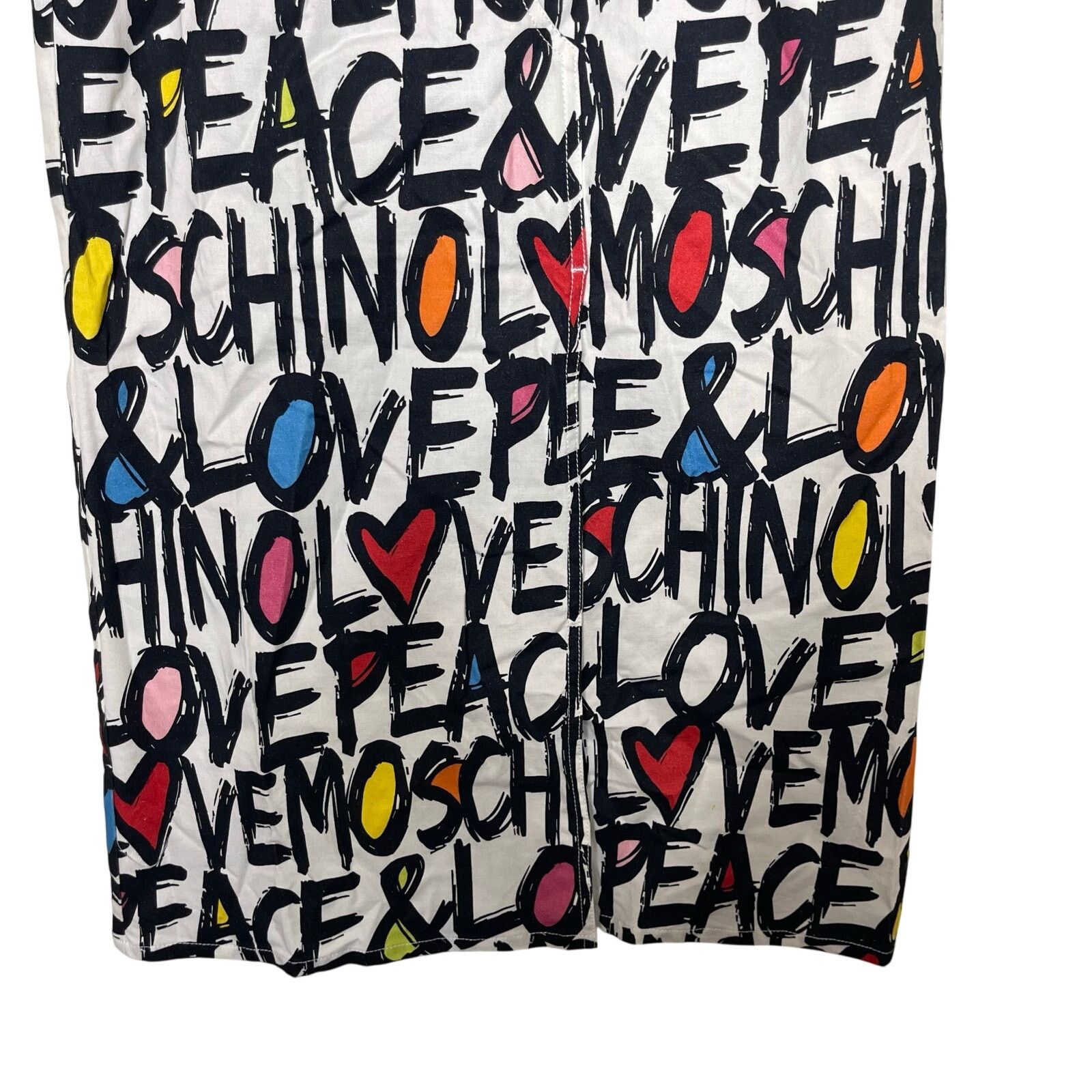 Love Moschino Love Moschino Love & Piece white midi pencil skirt Size 27" / US 4 / IT 40 - 6 Thumbnail