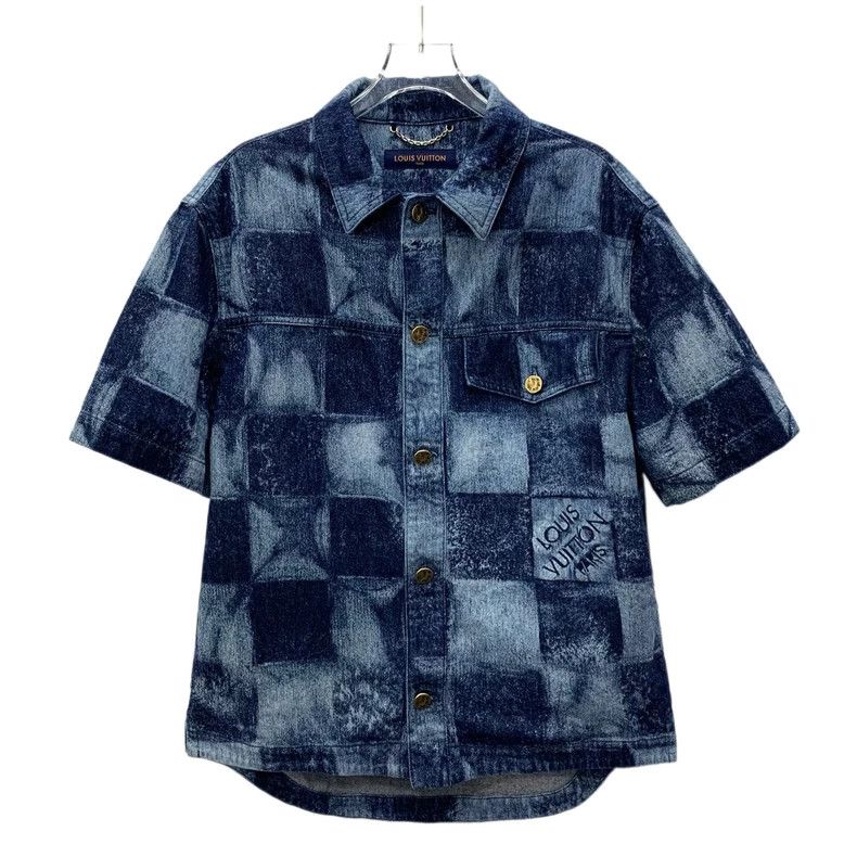 Louis Vuitton Louis Vuitton Blue checkerboard cotton lapel single-breast Size US S / EU 44-46 / 1 - 1 Thumbnail