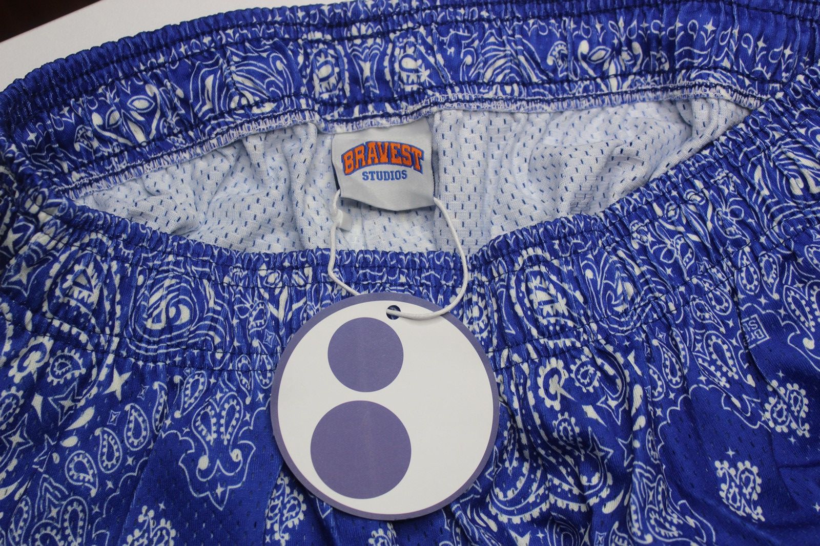 Bravest Studios BRAVEST STUDIO BLUE PAISLEY SHORTS (XL) Size US 28 / EU 44 - 3 Thumbnail